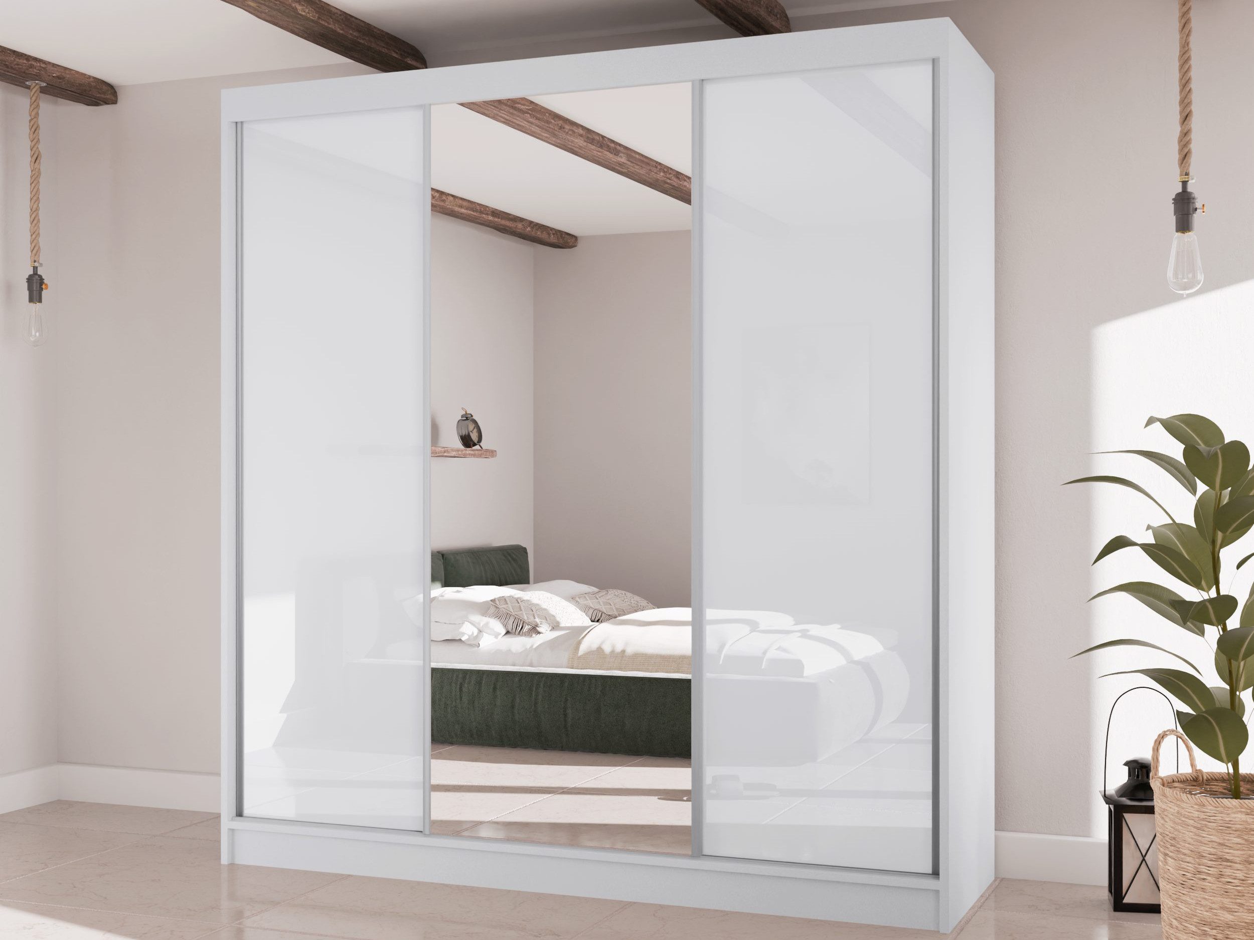 Beautysofa Kleiderschrank VELIS II Breite: 200cm, günstig online kaufen