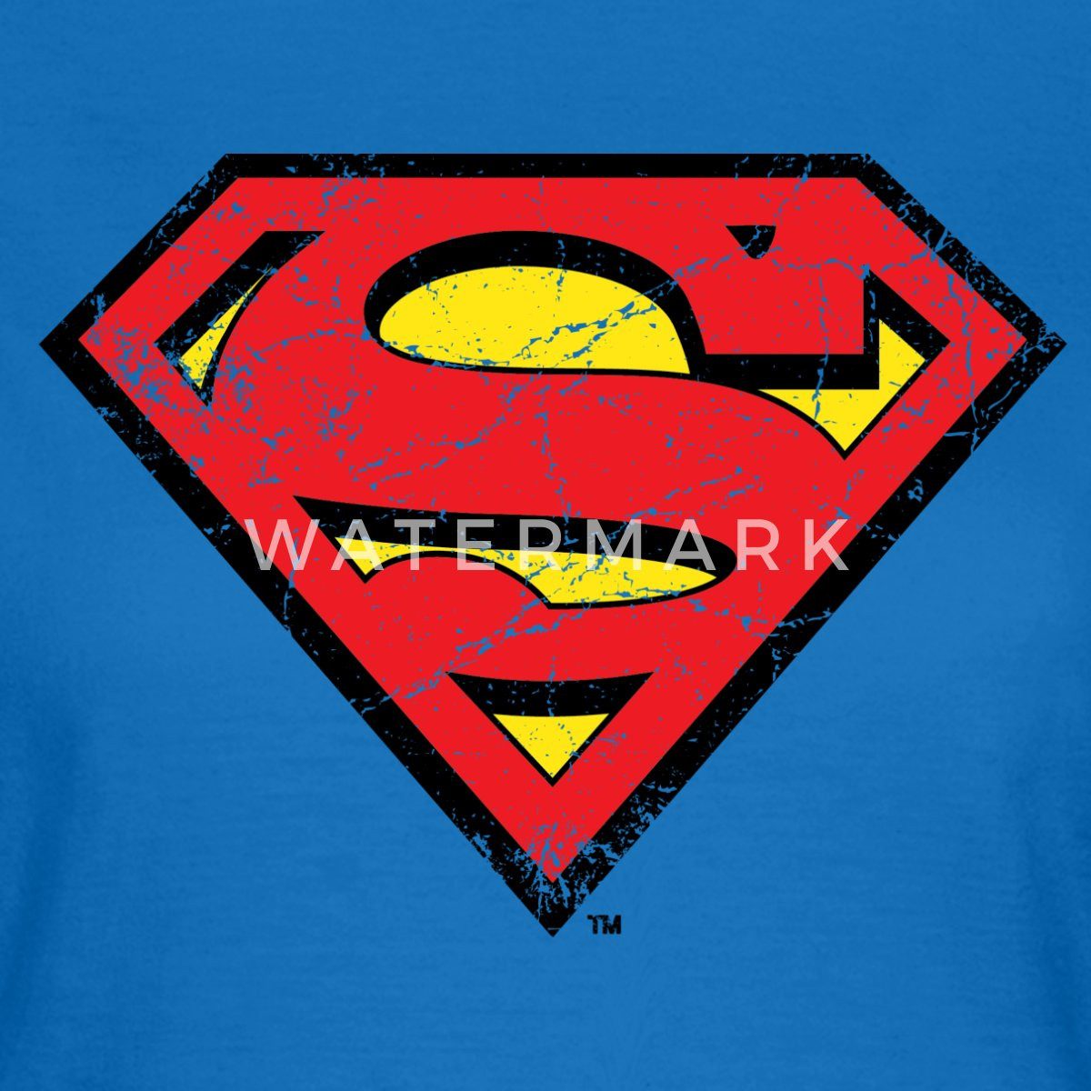 Spreadshirt T-Shirt DC Comics Superman Logo Used Look Karneval Frauen T-Shirt (1-tlg) Slim Fit, fällt klein aus