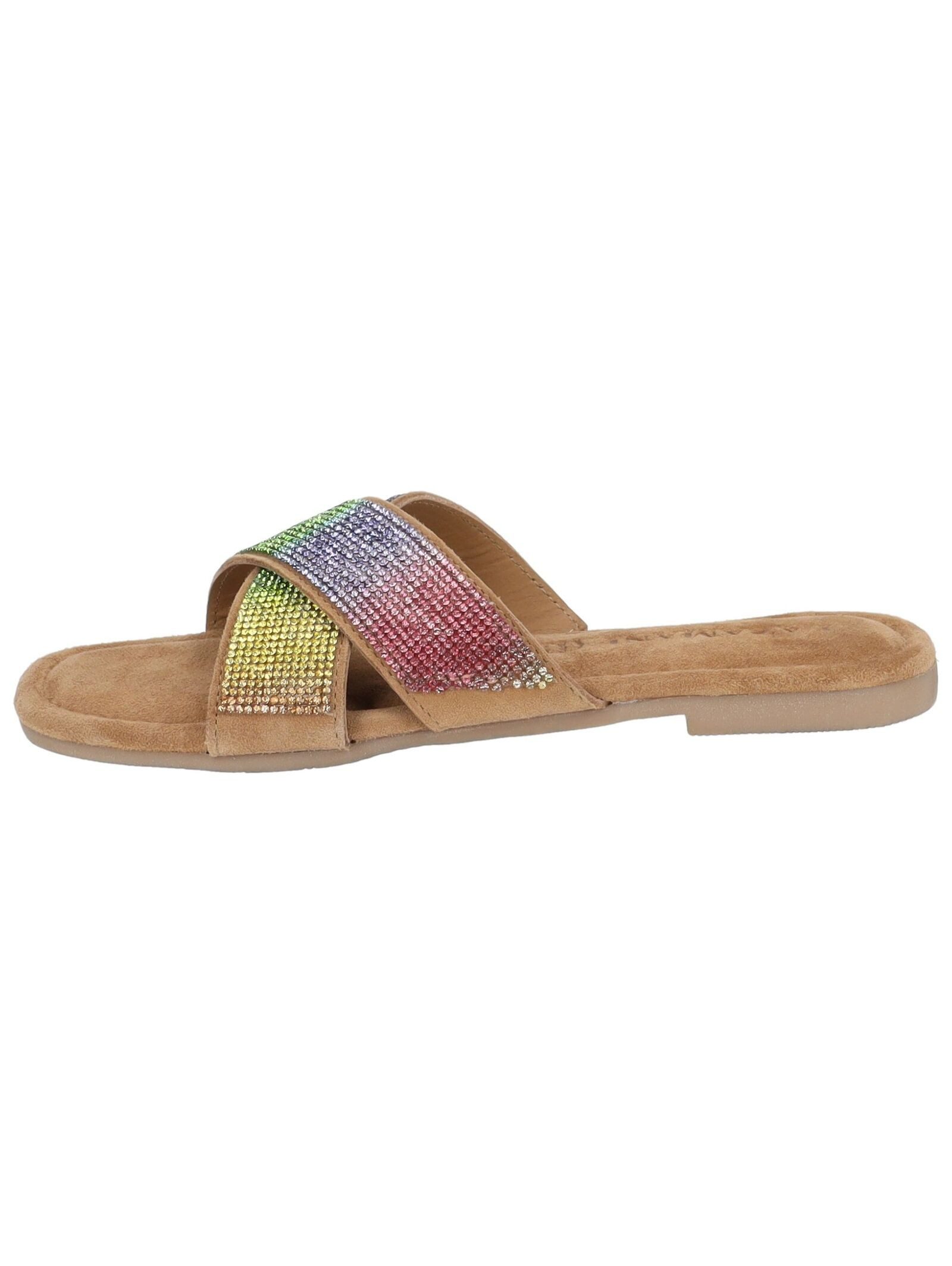 Lazamani Pantoletten Veloursleder/Textil Pantolette günstig online kaufen