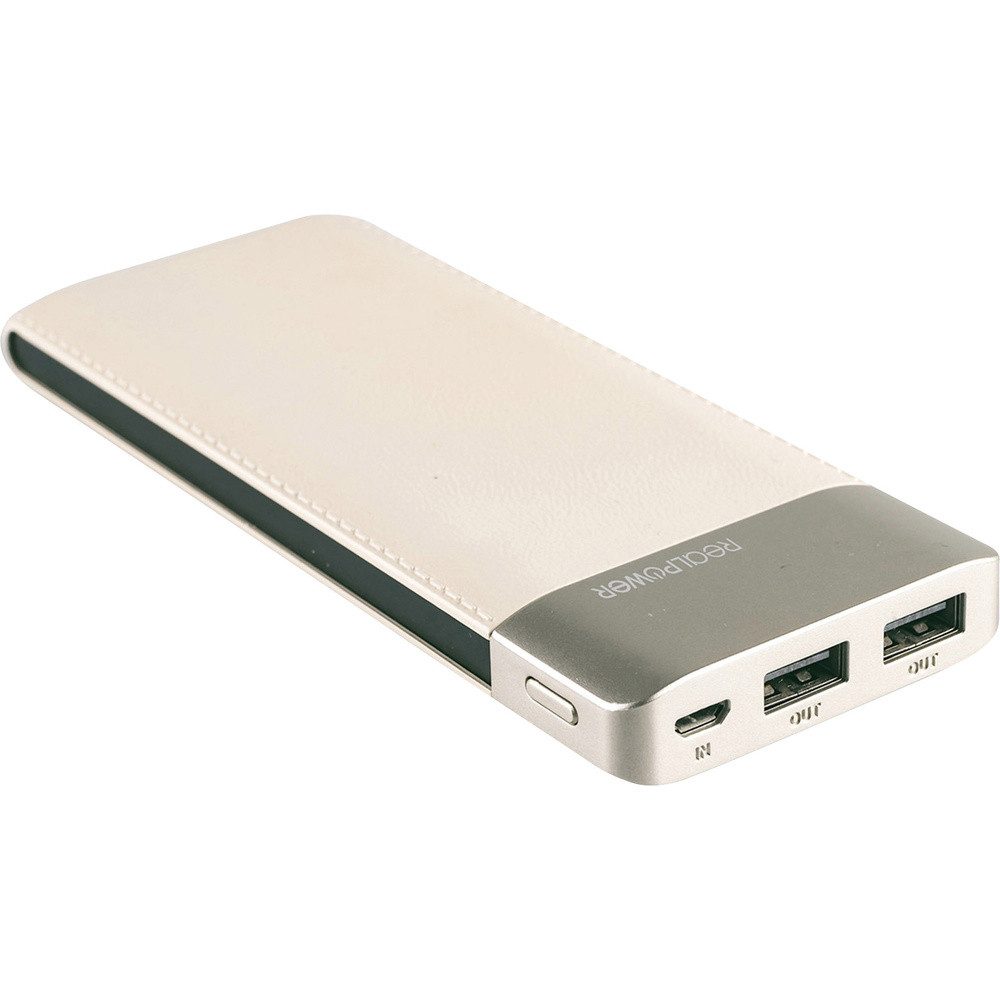 Realpower RealPower PB-8000 Powerbank 8000 mAh LiPo Champagner Powerbank 8000 mAh
