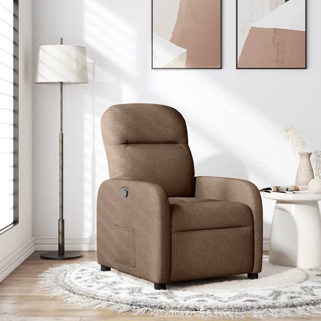 vidaXL Sessel Relaxsessel Braun Stoff (1-St)