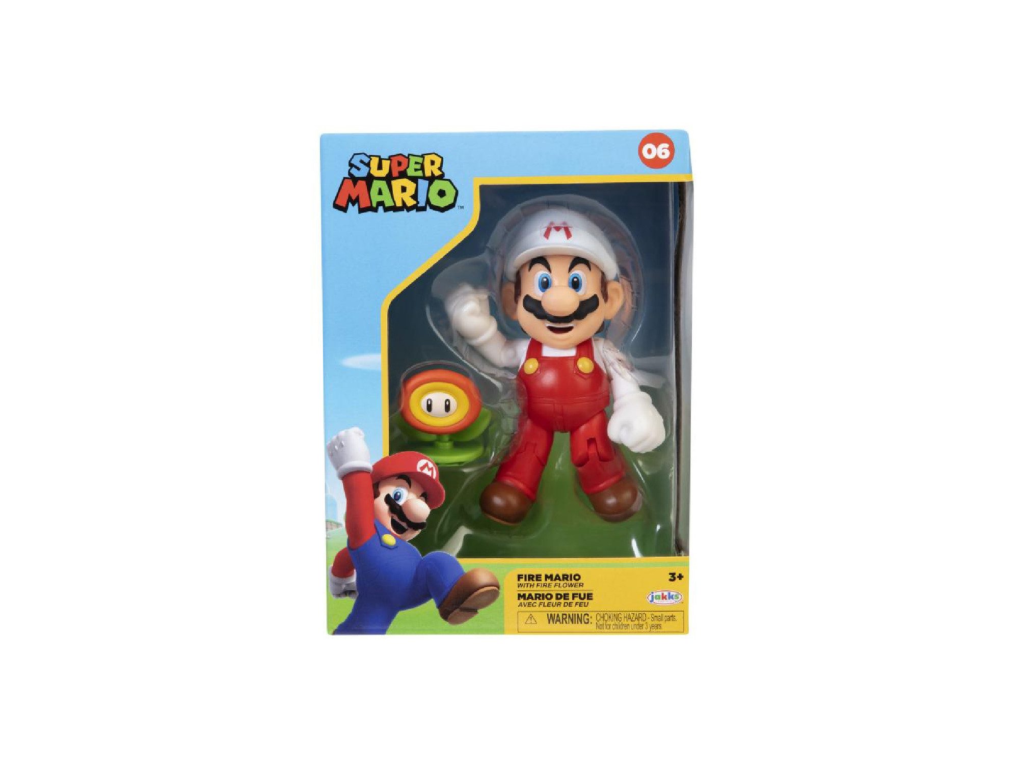 Actionfigur Nintendo Super Mario Figur Fire Mario in Sammlerbox, 10 cm