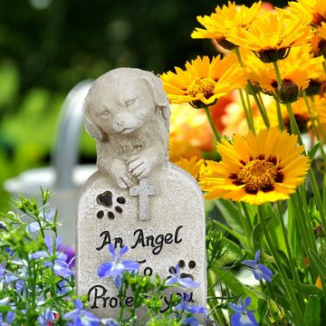 relaxdays Gartenfigur Grabschmuck für Hunde