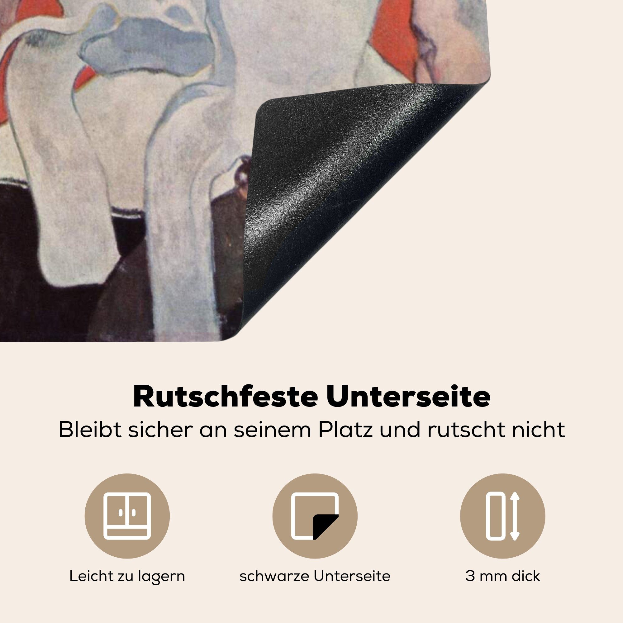 MuchoWow Herdblende-/Abdeckplatte - 60x52 Vision (1 Vinyl, Ceranfeldabdeckung nutzbar, cm, der Predigt Arbeitsfläche Gauguin, von tlg), Gemälde Paul Mobile Die nach