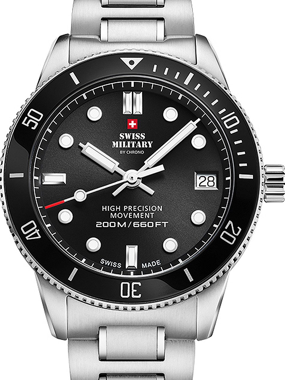 Swiss Military by Chrono Quarzuhr Swiss Military SM34089.01 Diver Damenuhr 37mm 20ATM