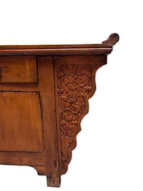 Asien LifeStyle Sideboard Chinesisches Sideboard (215cm) Ulmenholz China Kommode