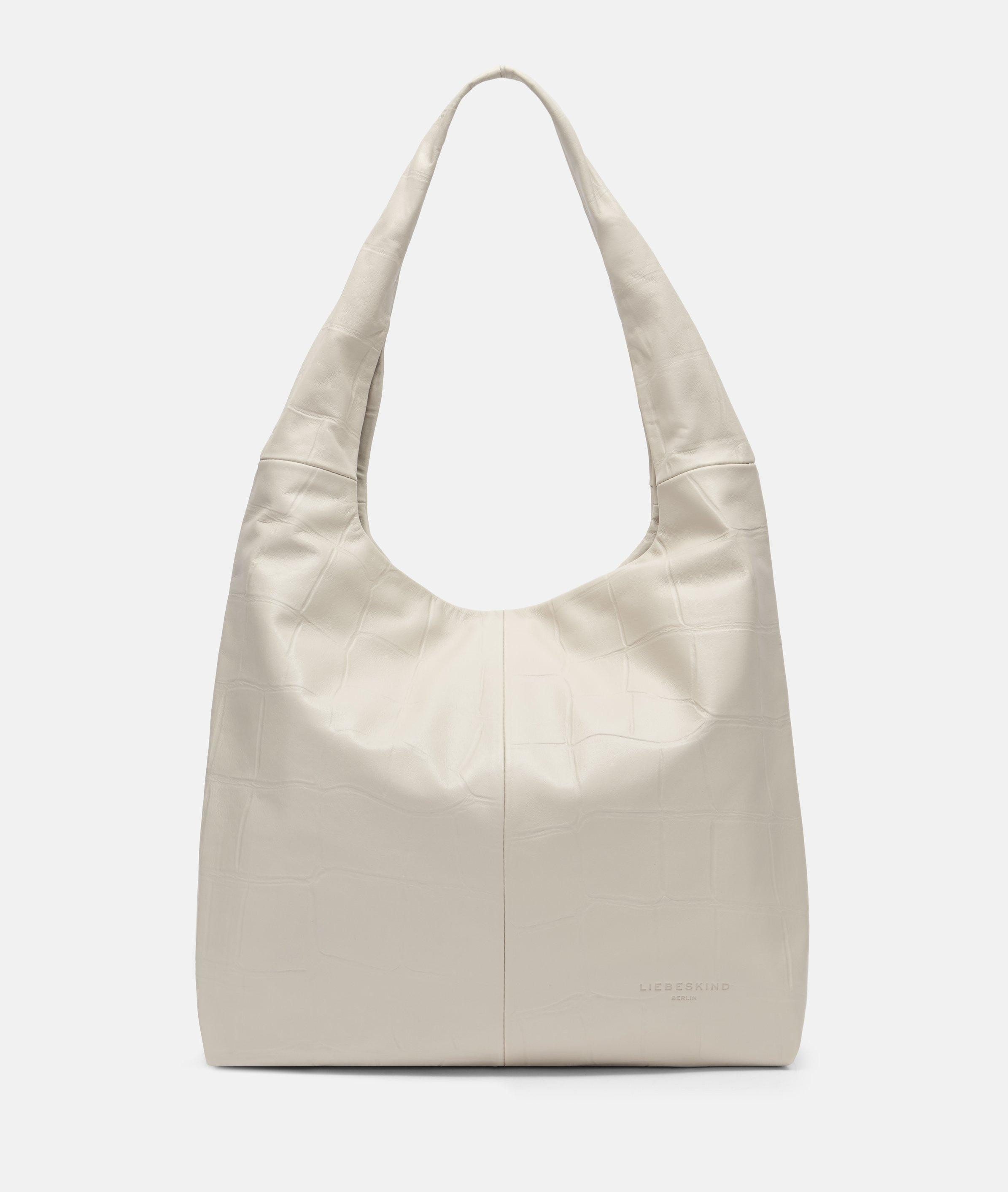 Liebeskind Berlin Schultertasche Hobo, Große Hobo-Bag mit Kroko-Prägung