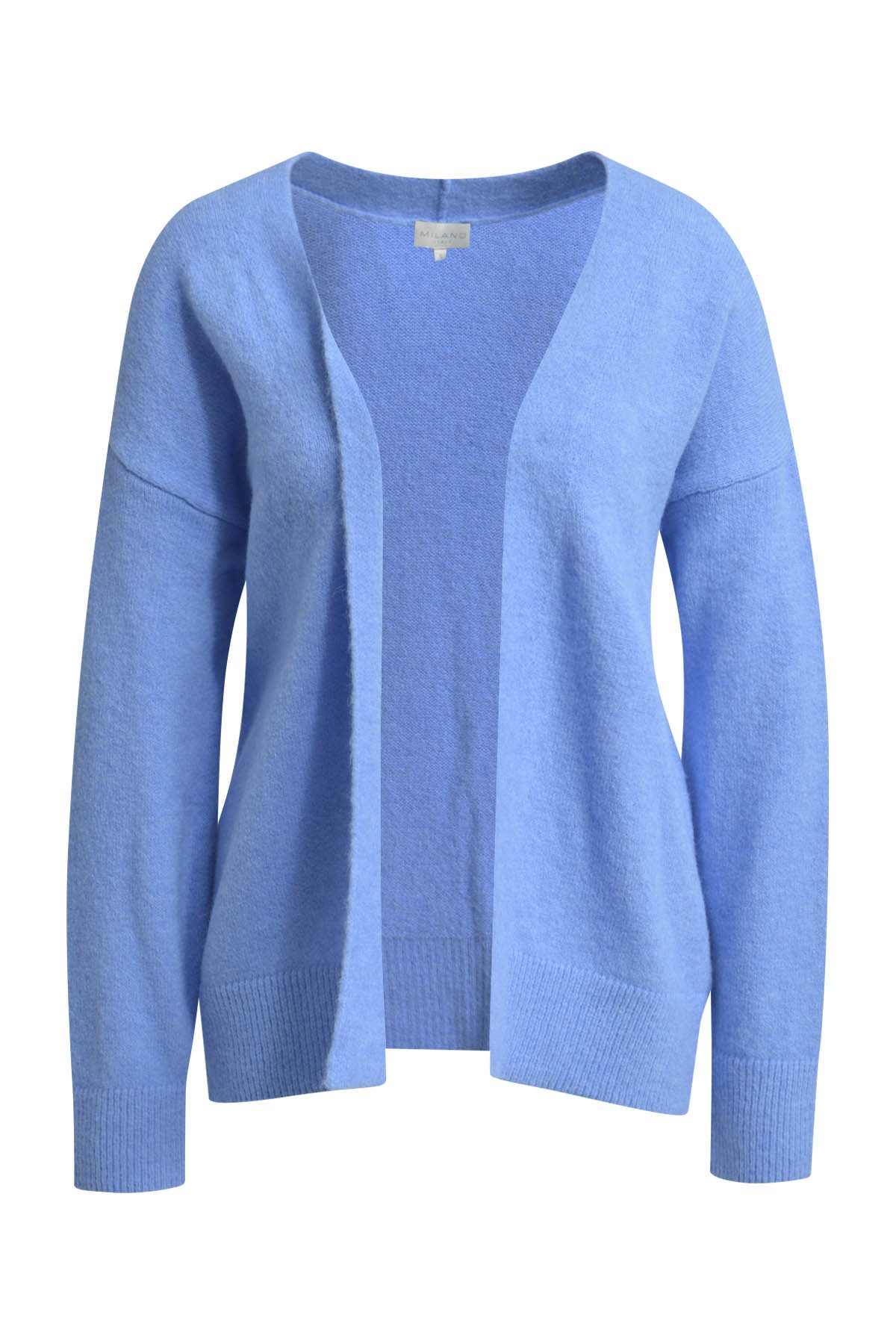 Milano Italy Strickjacke Open Cardigan with oversized shoulders and 1/1 sleeves