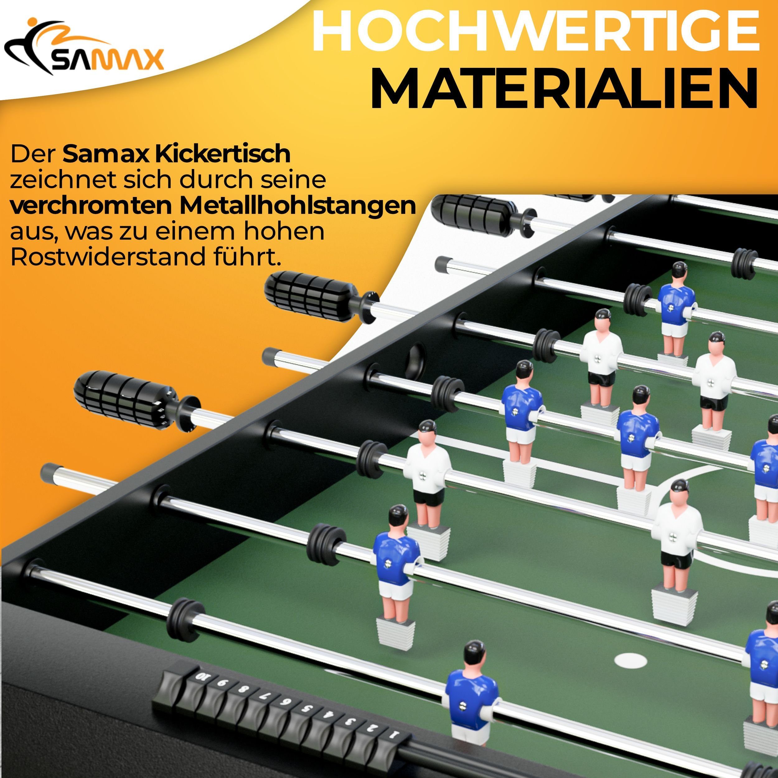 klappbar Kickertisch - Tischfußball / Kickertisch SAMAX