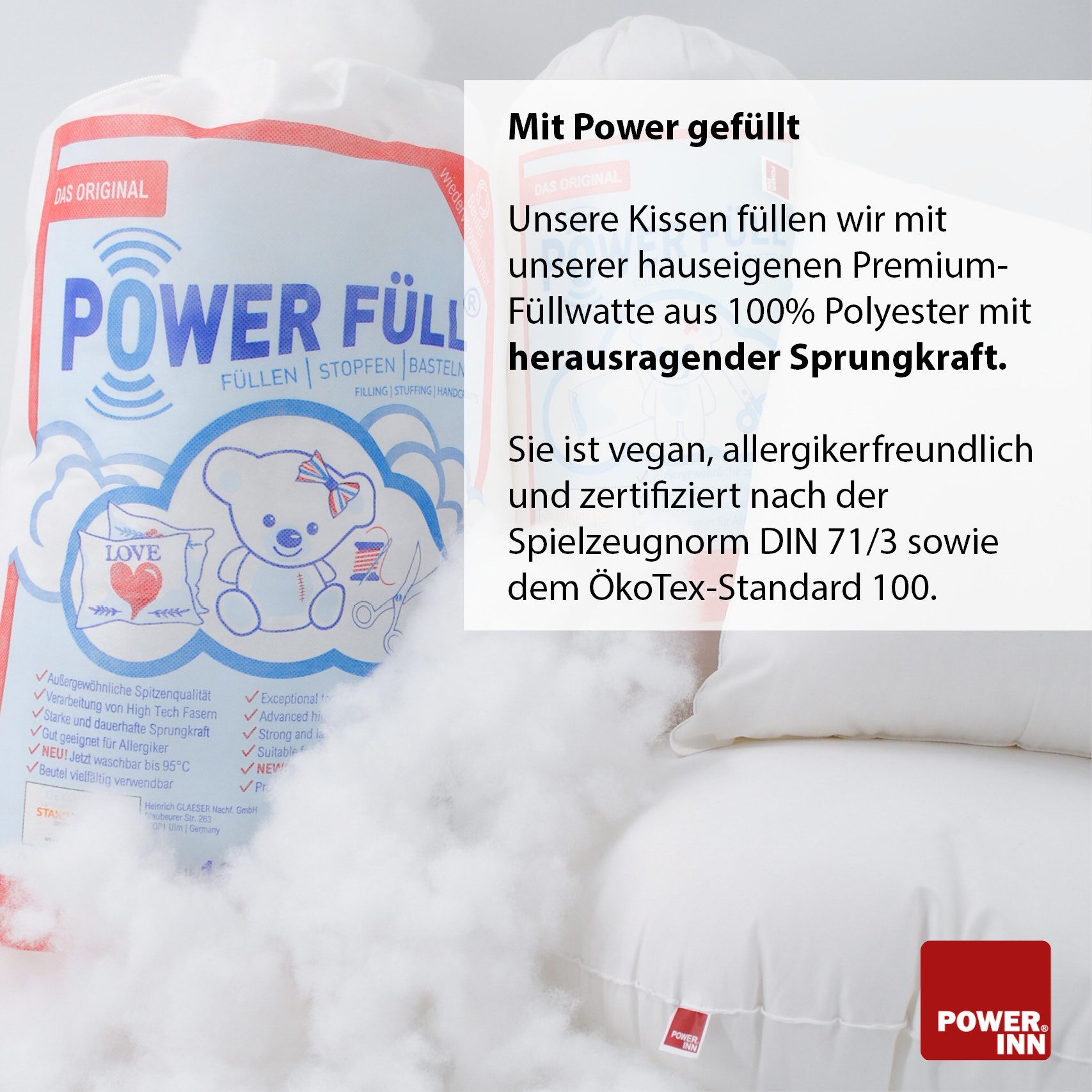 POWER INN Kissenfüllung POWER INN® Innenkissen Polyester, Rechteckig – Bild 5 von 5