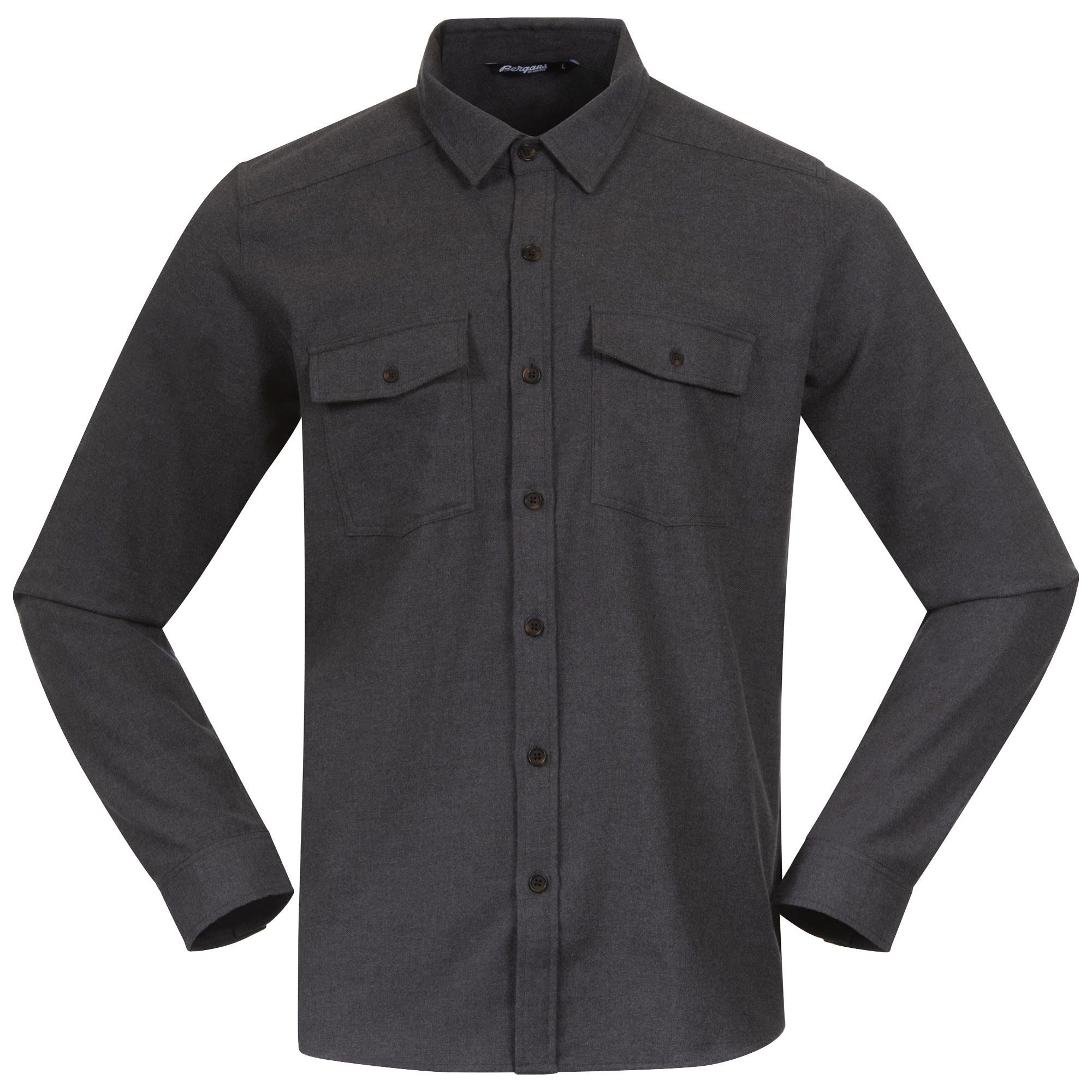 Bergans Langarmshirt Bergans Tovdal M Shirt Herren Langarm-Hemd Solid Dark Grey