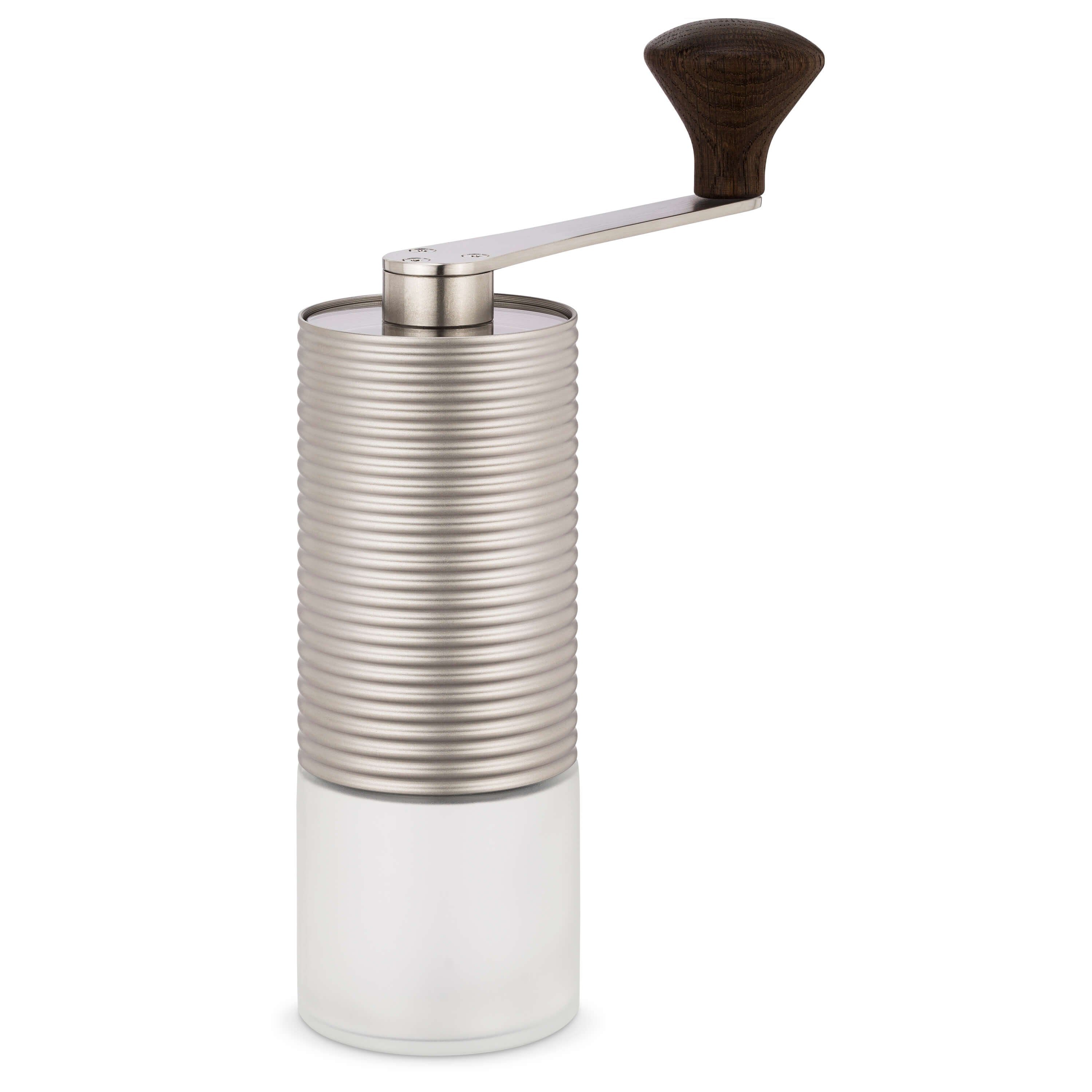 millone Kaffeemühle definite, Edelstahl, hochpräzises und gehärtetes Mahlwerk, Zwei Edelstahl Mikrokugellager, 45,00 g Bohnenbehälter, matt oder geschliffen