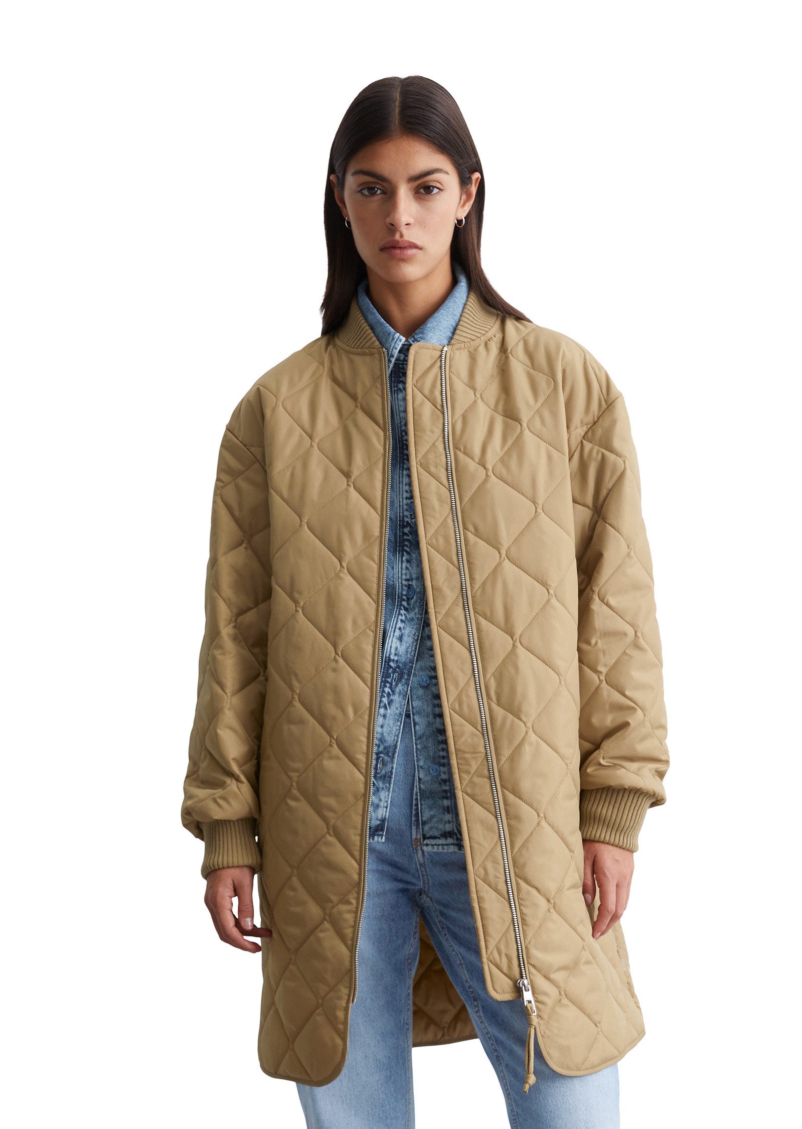Marc O'Polo DENIM Steppmantel aus wasserabweisendem Ripstop