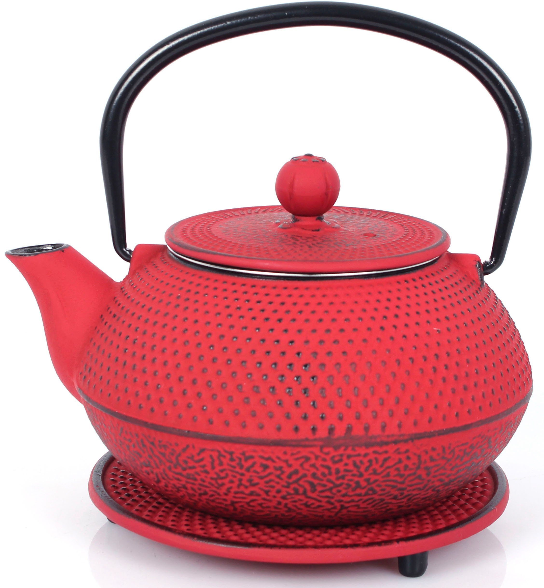 ECHTWERK Teeservice (4-tlg), 2 Personen, Gusseisen, Vintage-Design, 0,8 L, Gusseisen, abnehmbares Sieb