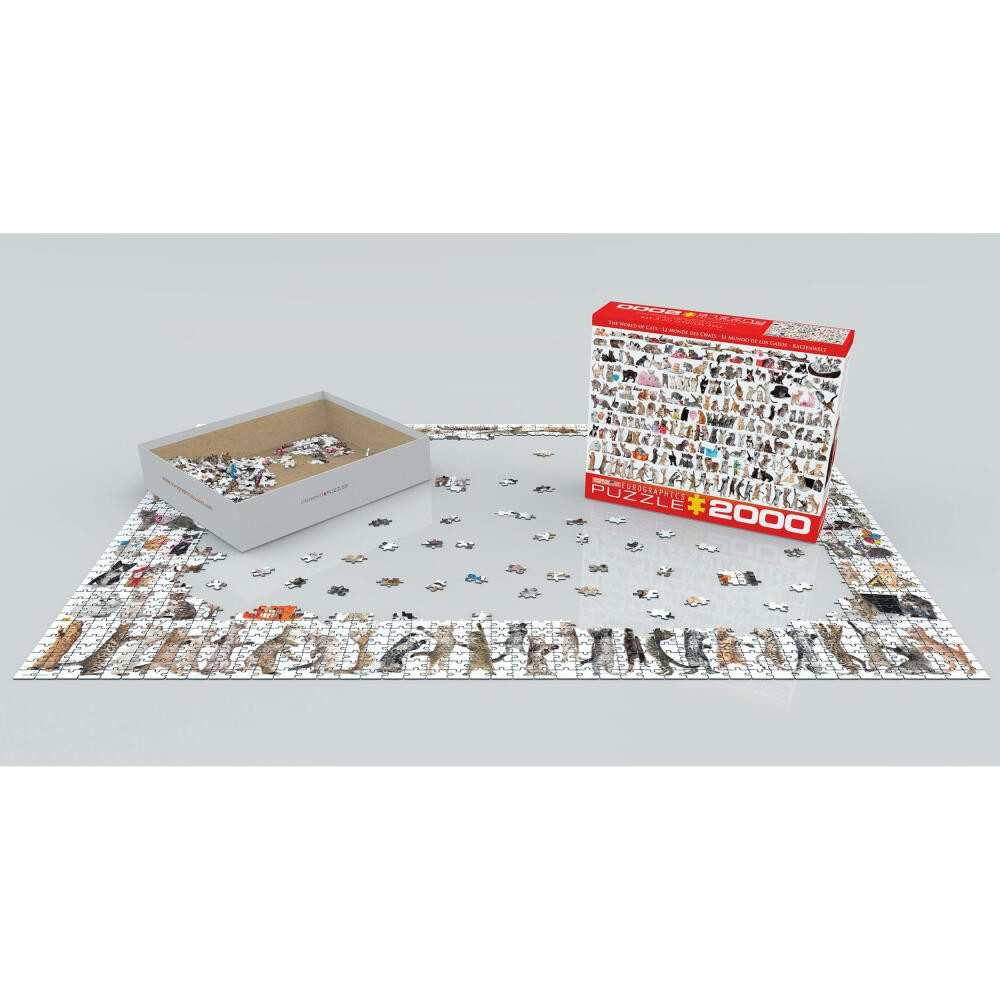 EUROGRAPHICS Puzzle Welt der Katzen, 2000 Puzzleteile