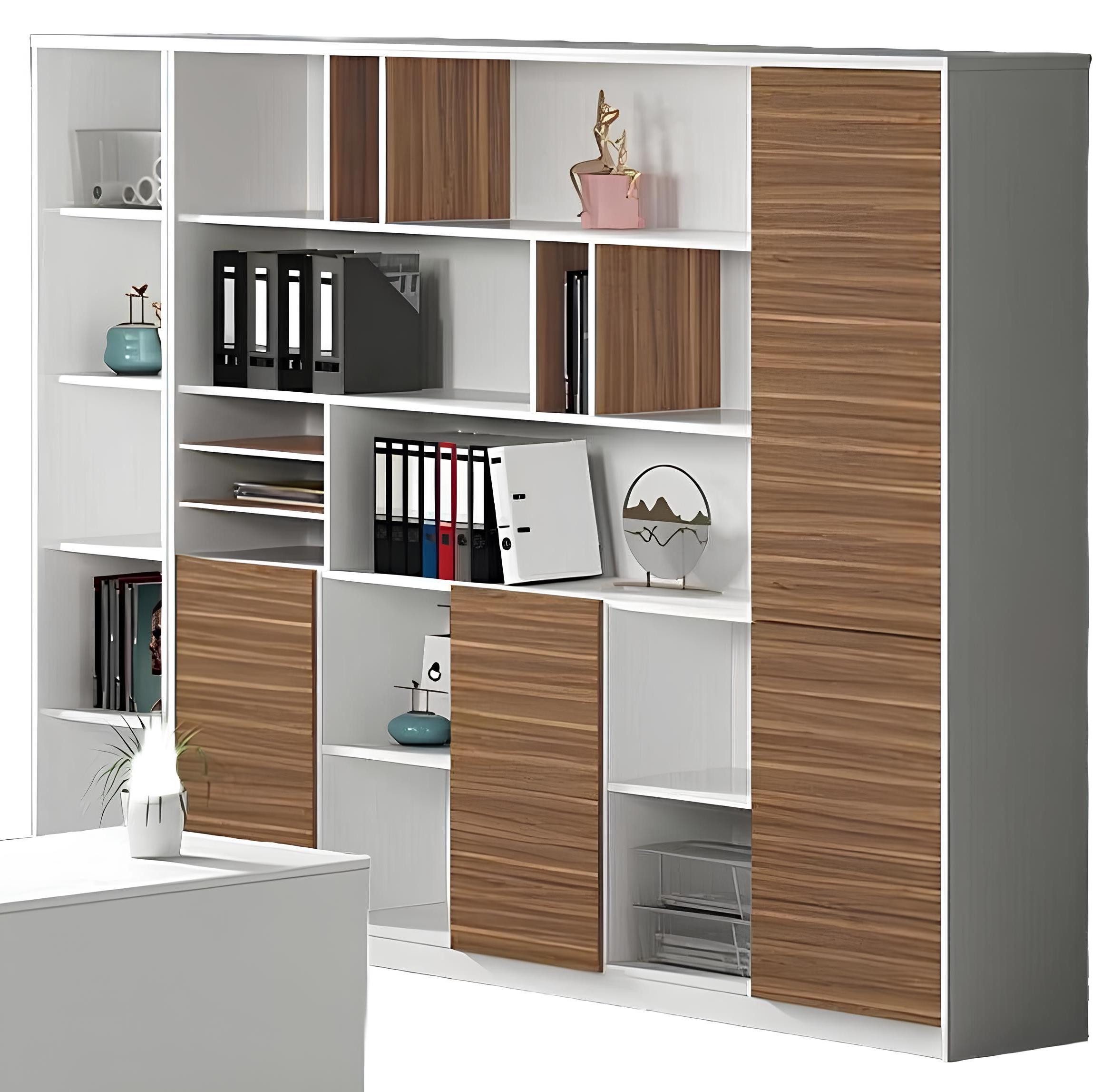 Aktenschrank Bücherregal Regale Schrank Büro Möbel Schränke 240cm Holz neu Weiß