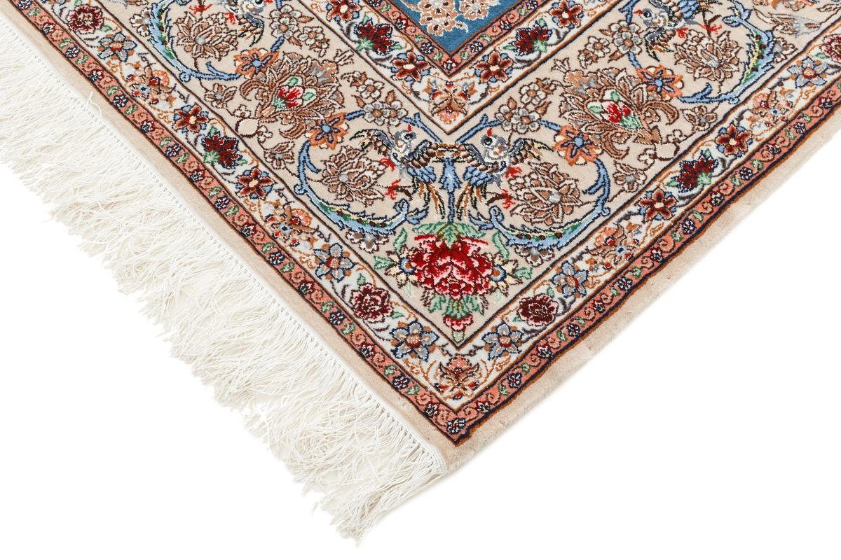 Isfahan Höhe: Seidenkette Orientteppich, 6 mm Orientteppich rechteckig, Trading, Nain Handgeknüpfter 150x223