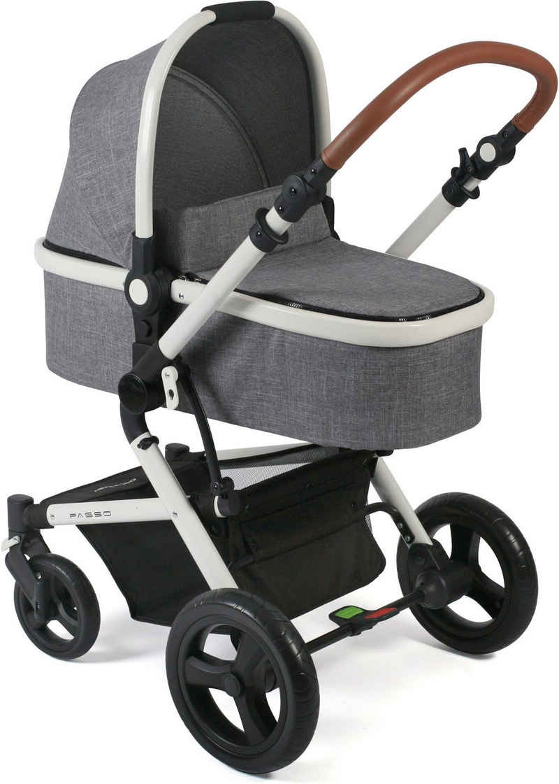 CHIC4BABY Kombi-Kinderwagen Passo, Melange Grau, ; Kinderwagen