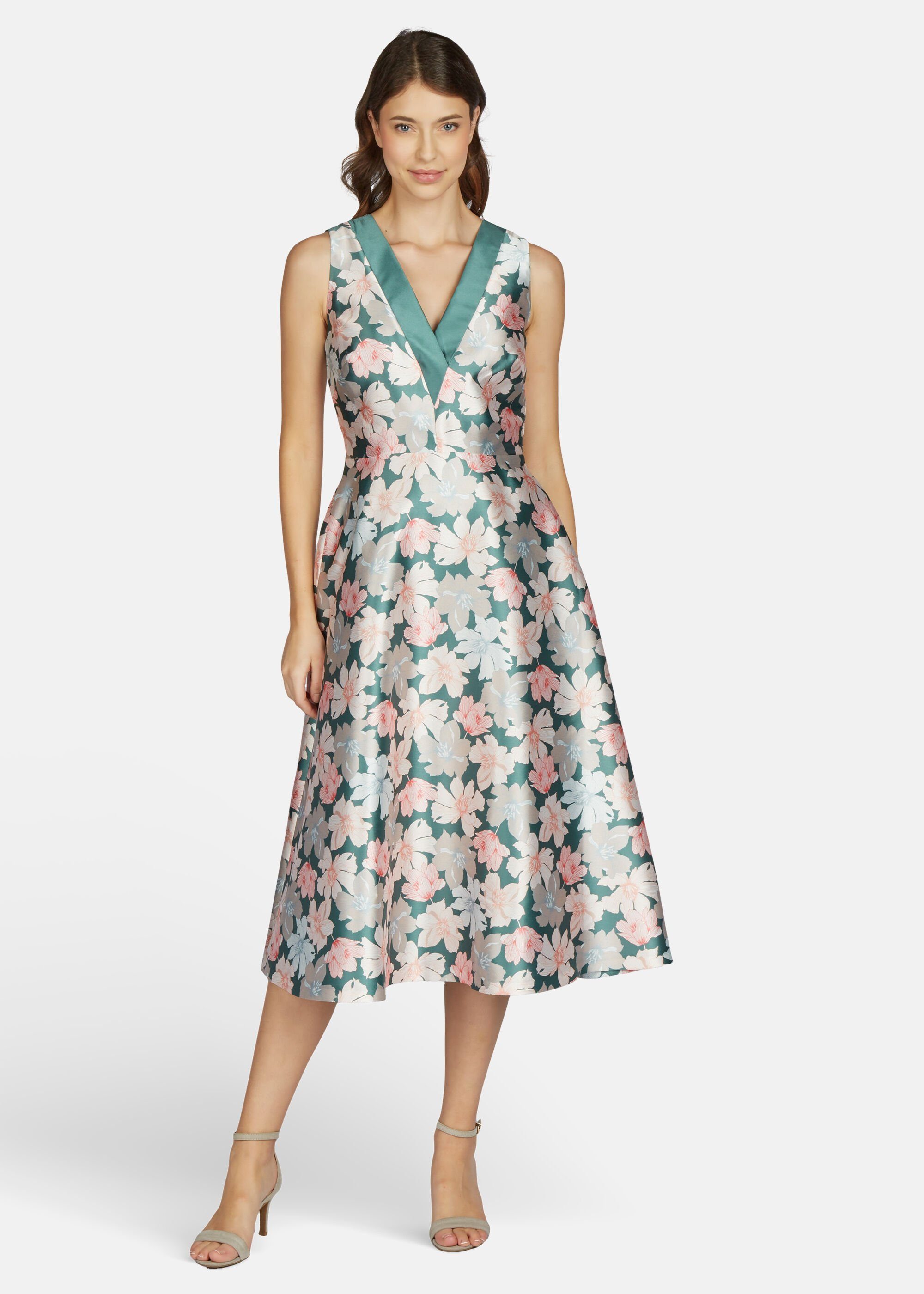 Kleo Abendkleid (1-tlg) edel schimmernder Twill