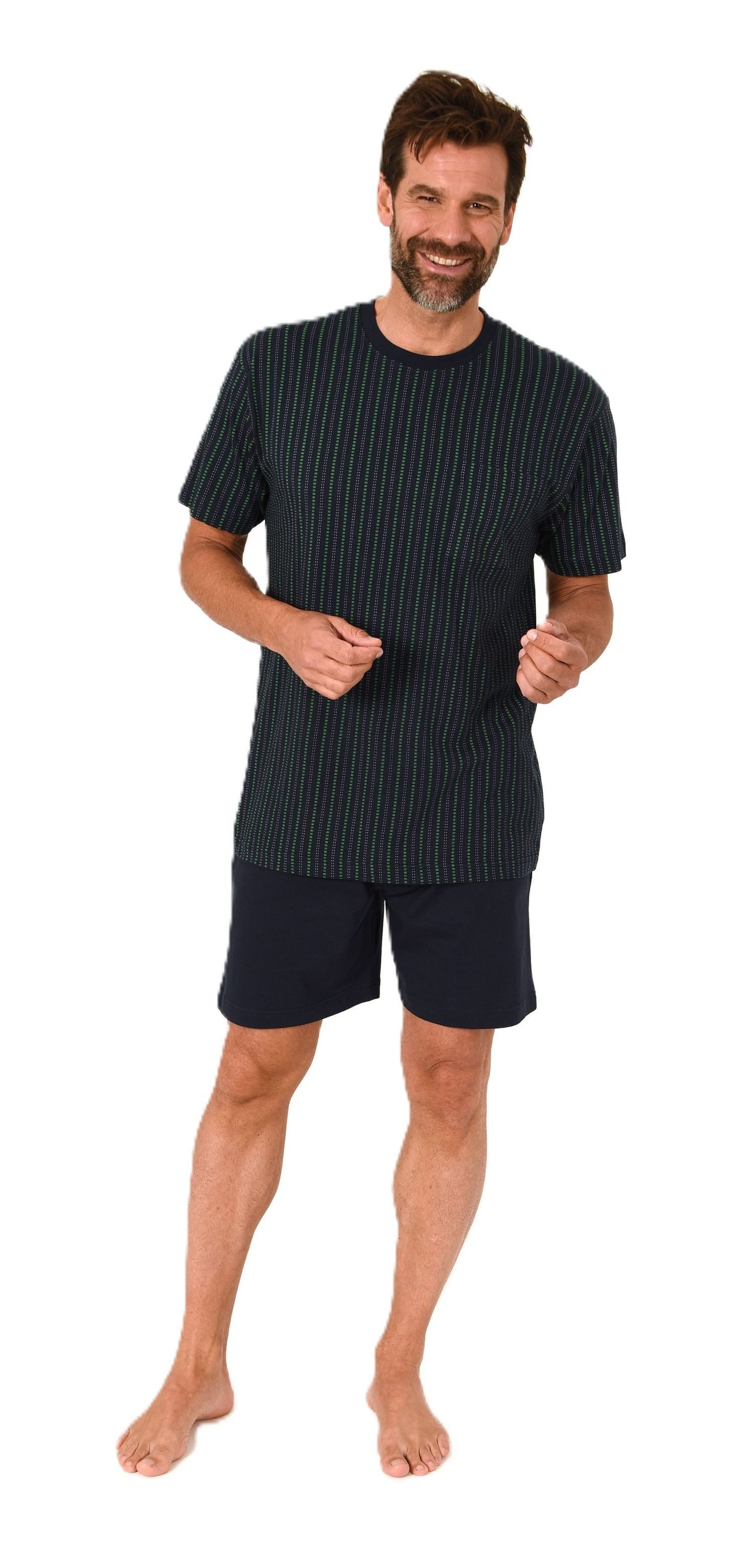 Normann Pyjama Normann Herren Schlafanzug kurzarm Shorty gestreift-auch in günstig online kaufen