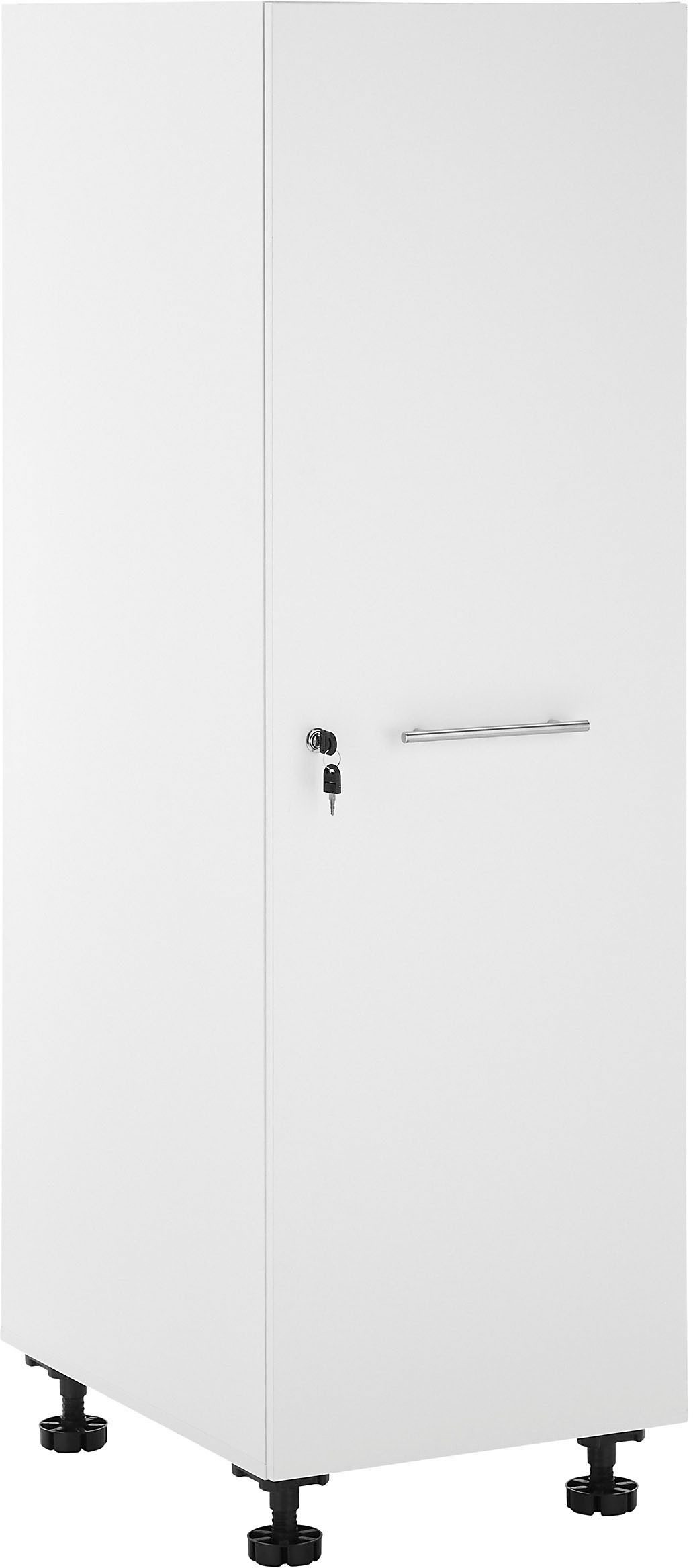 Laundreezy Mehrzweckschrank Laundreezy, Haushaltsschrank BxHxT 50x162x68 cm (1-St) Breite 50cm, Tür L/R montierbar, Softclose, abschließbar