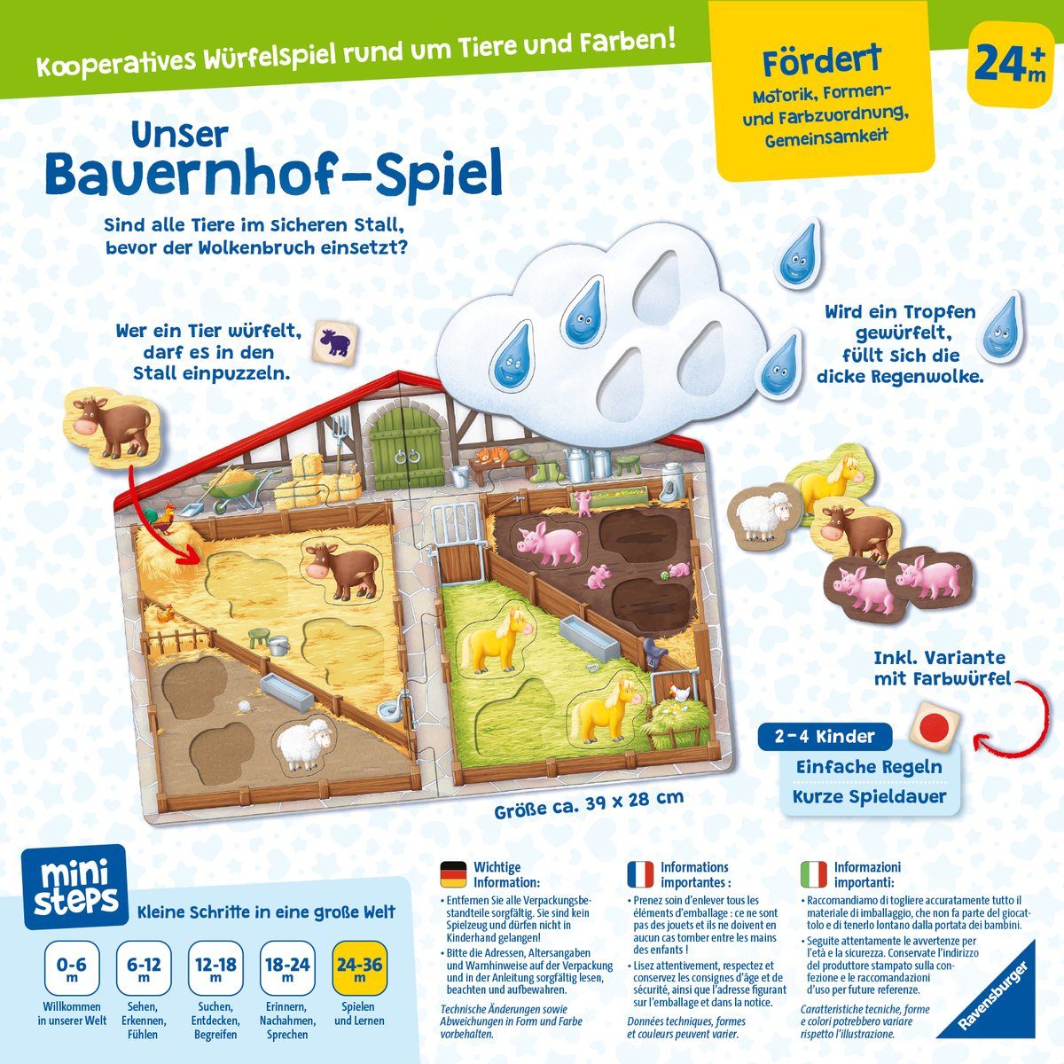 FSC® Wald in weltweit ministeps® Ravensburger - Spiel, Europe, schützt Unser Made - Bauernhof-Spiel,