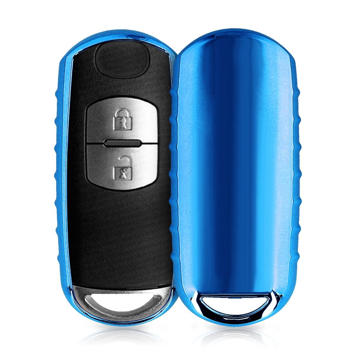 kwmobile Schlüsseltasche, Autoschlüssel Hülle für Mazda - TPU Schutzhülle  Schlüsselhülle Cover für Mazda 2-Tasten Keyless Go Autoschlüssel