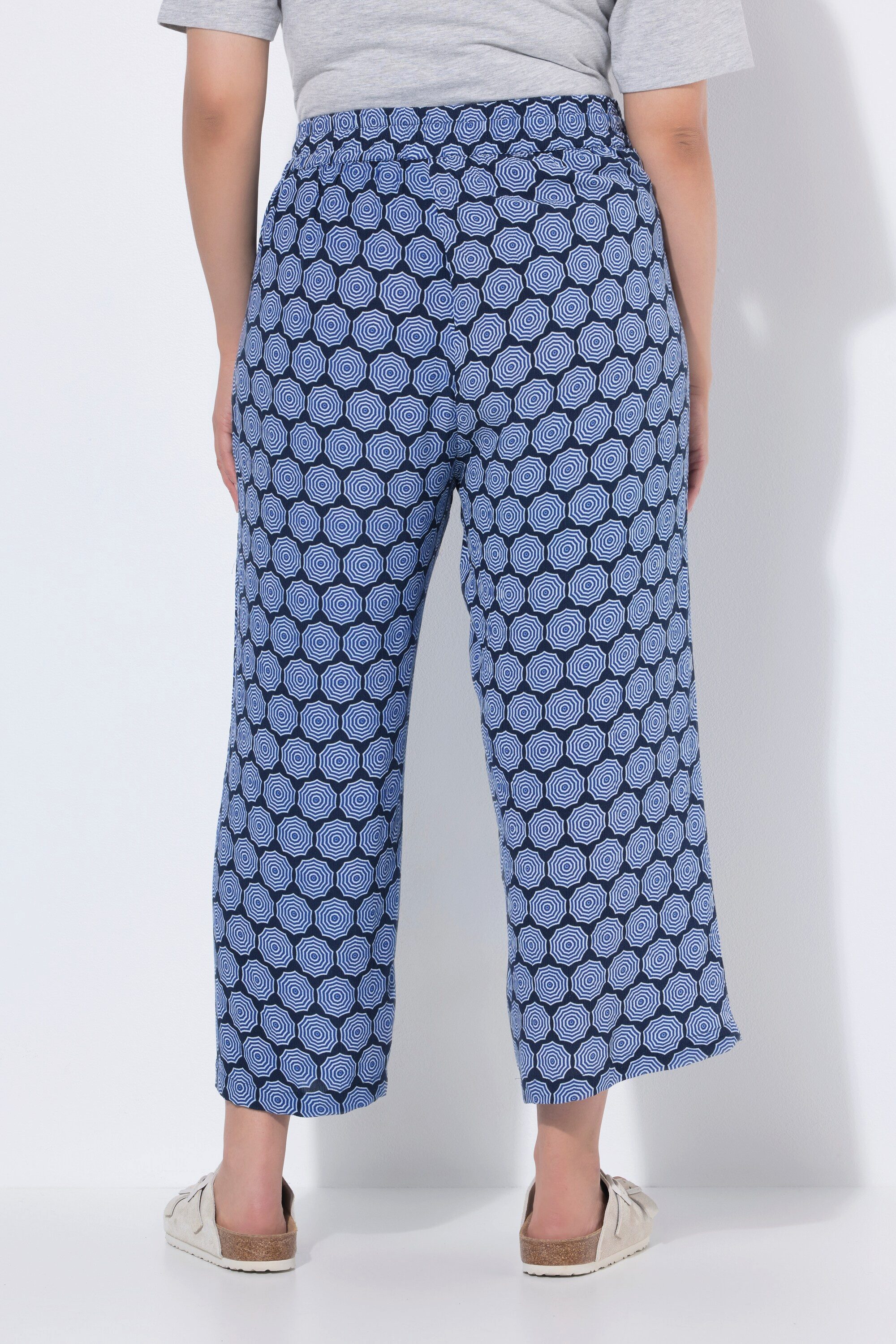 Ulla Popken Culotte Culotte Rose weites gerades Bein Elastikbund