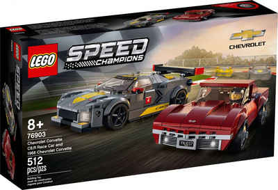 LEGO® Konstruktionsspielsteine LEGO® Speed Champions - Chevrolet Corvette C8-R &, (Set, 512 St)