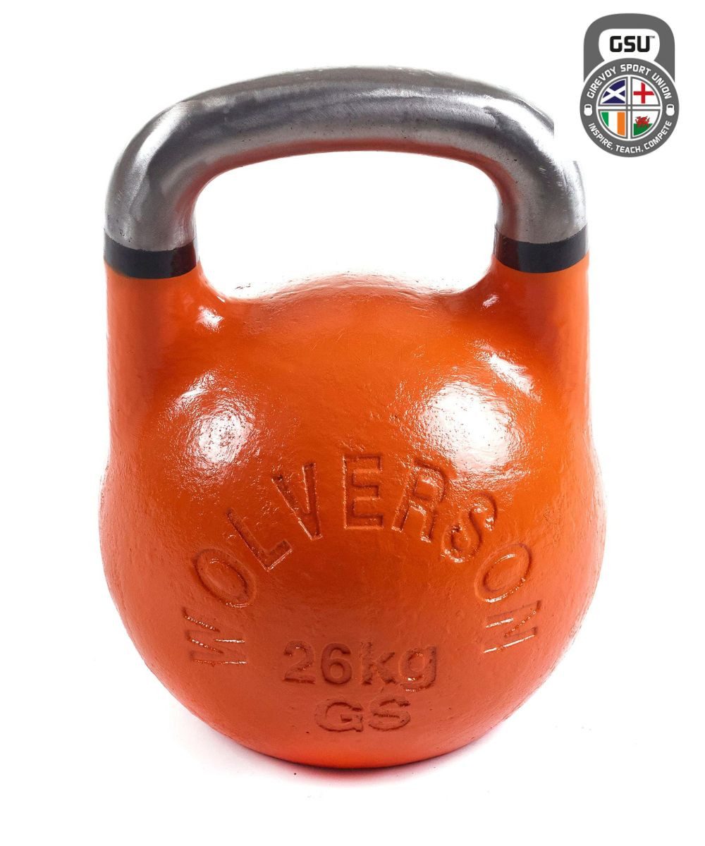 Wolverson Fitness Kettlebell GSU Kettlebell 8-32kg, Schwunghantel, Competition Kettlebell, Ideal für Home Gym, Studio und Sporttraining