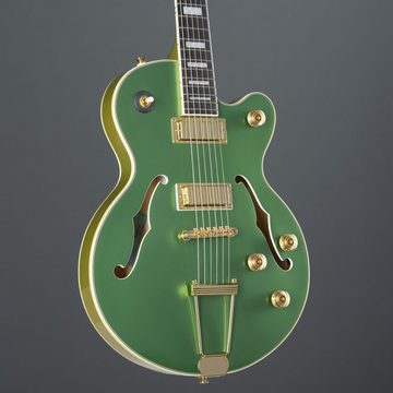 Epiphone Halbakustik-Gitarre, Halb-Akustik Gitarren, Semi Hollow-Modelle, Uptown Kat ES Emerald Green Metallic - Halbakustik Gitarre