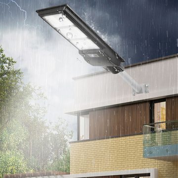 Retoo LED Solarleuchte LED Solar Straßenlampe Straßenlaterne Fernbedienung Solarleuchte, eingebaute Dämmerungssensoren und Bewegungssensoren, IP67