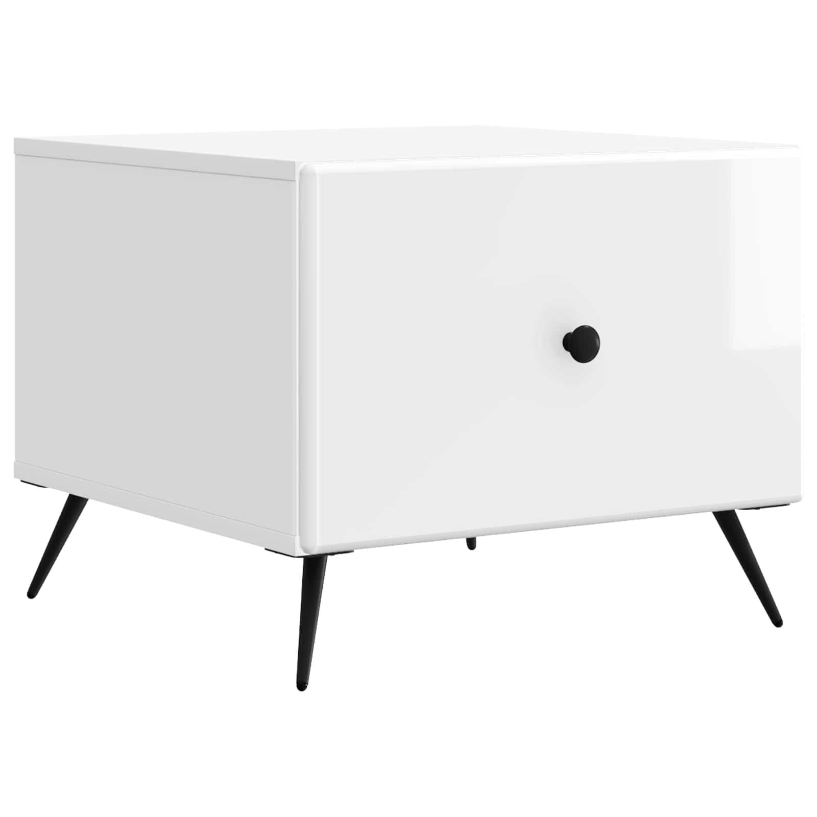 vidaXL Couchtisch Couchtisch Hochglanz Weiß 49 x 50 x 40 cm Holzwerkstoff (1-St)