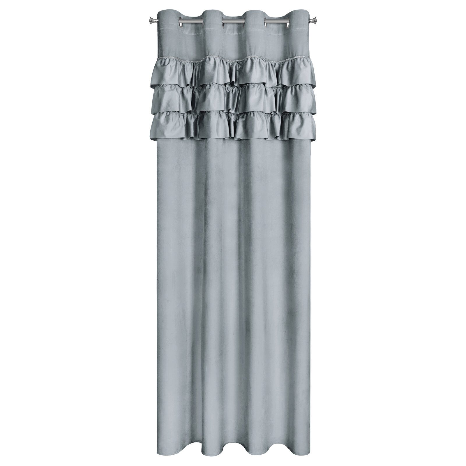 Eurofirany Vorhang Velvet Vorhänge Rüschen 140x250 Wohnzimmer Velours Blick günstig online kaufen