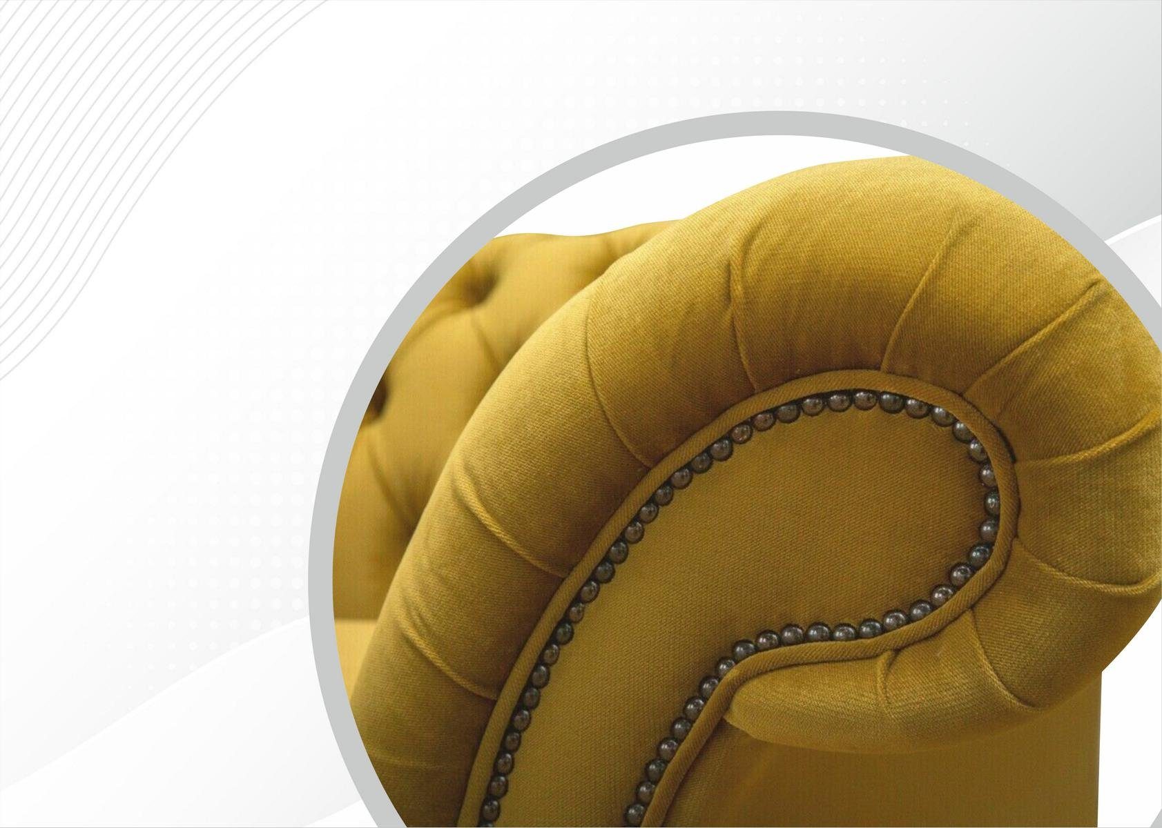 JVmoebel Chesterfield-Sofa, Chesterfield Sofa 2 Textil Sitzer Wohnzimmer Sofa Design Couchen
