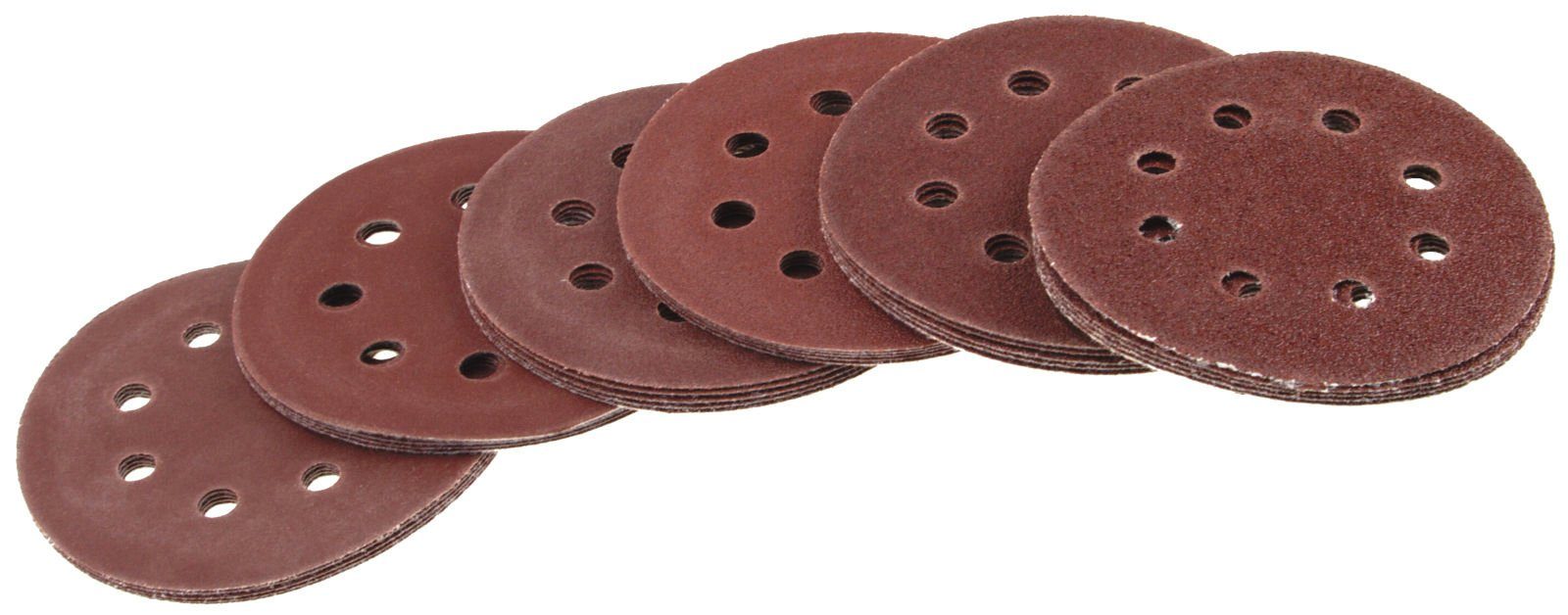 Work plus Schleifscheibe 30 Schleifscheiben 115mm Schleifpapier Körnung 40-240 im Sortiment, (30 St)