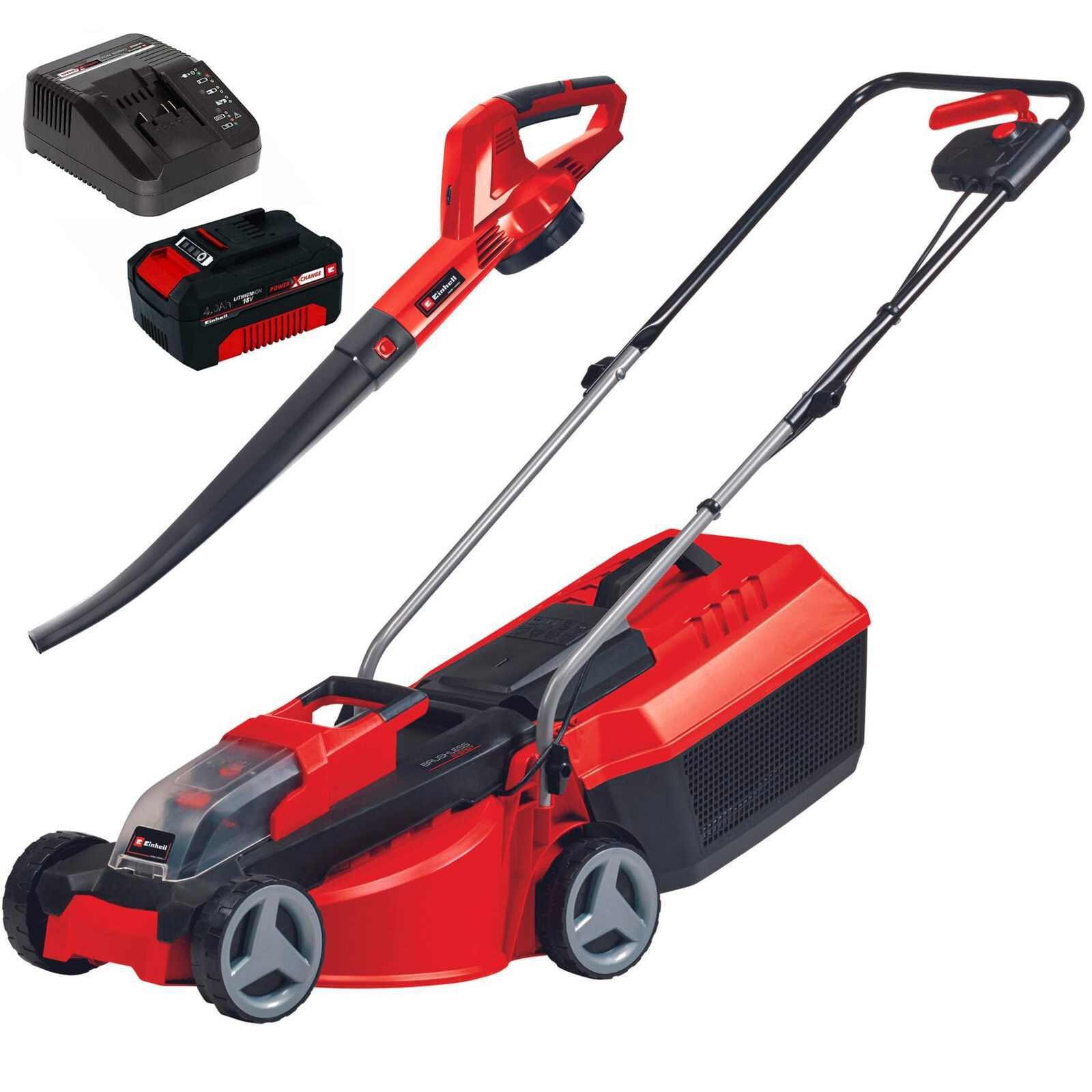 Einhell Akkurasenmäher Einhell Rasenmäher-Laubbläser-Set GE-CM 3018 günstig online kaufen