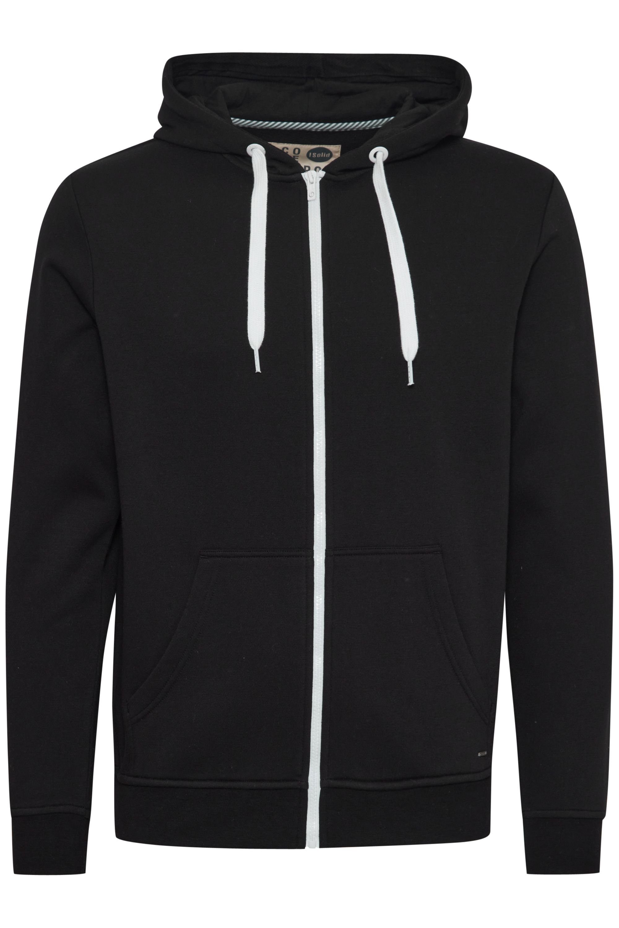 (9000) !Solid Black SDOlli Kapuzensweatjacke Zip-Hood