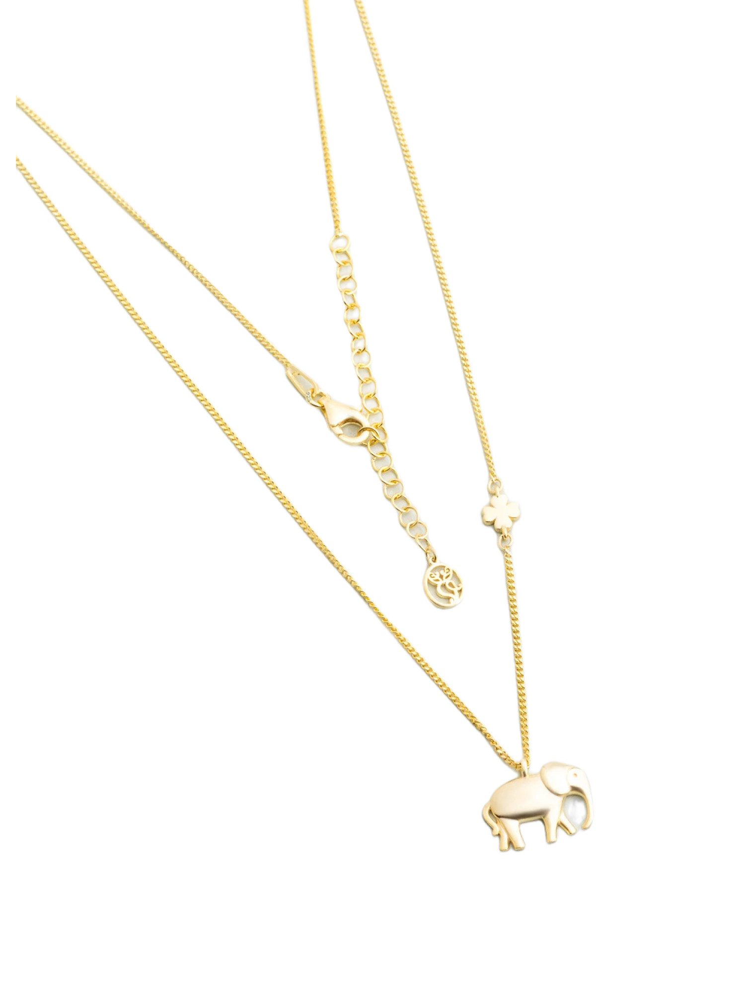 So CHIC... Kette mit Einhänger Halskette „Little Elephant“ aus 18 Karat Wei günstig online kaufen