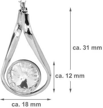 LUISIA® Paar Ohrhänger Geschwungene Ohrringe "Alea" mit Kristall von Swarovski® (2-tlg., inkl. Schmuckbox)