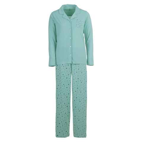zeitlos Schlafanzug Pyjama Set Langarm - Auge