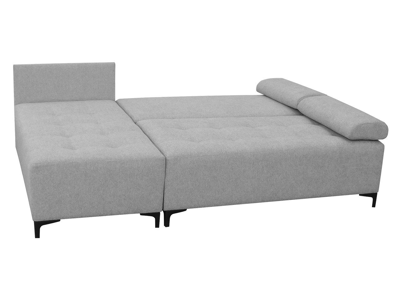 MIRJAN24 Ecksofa Fabio, mit Bettkasten und Schlaffunktion, Füße aus Metall, Kissen mit Reißverschluss