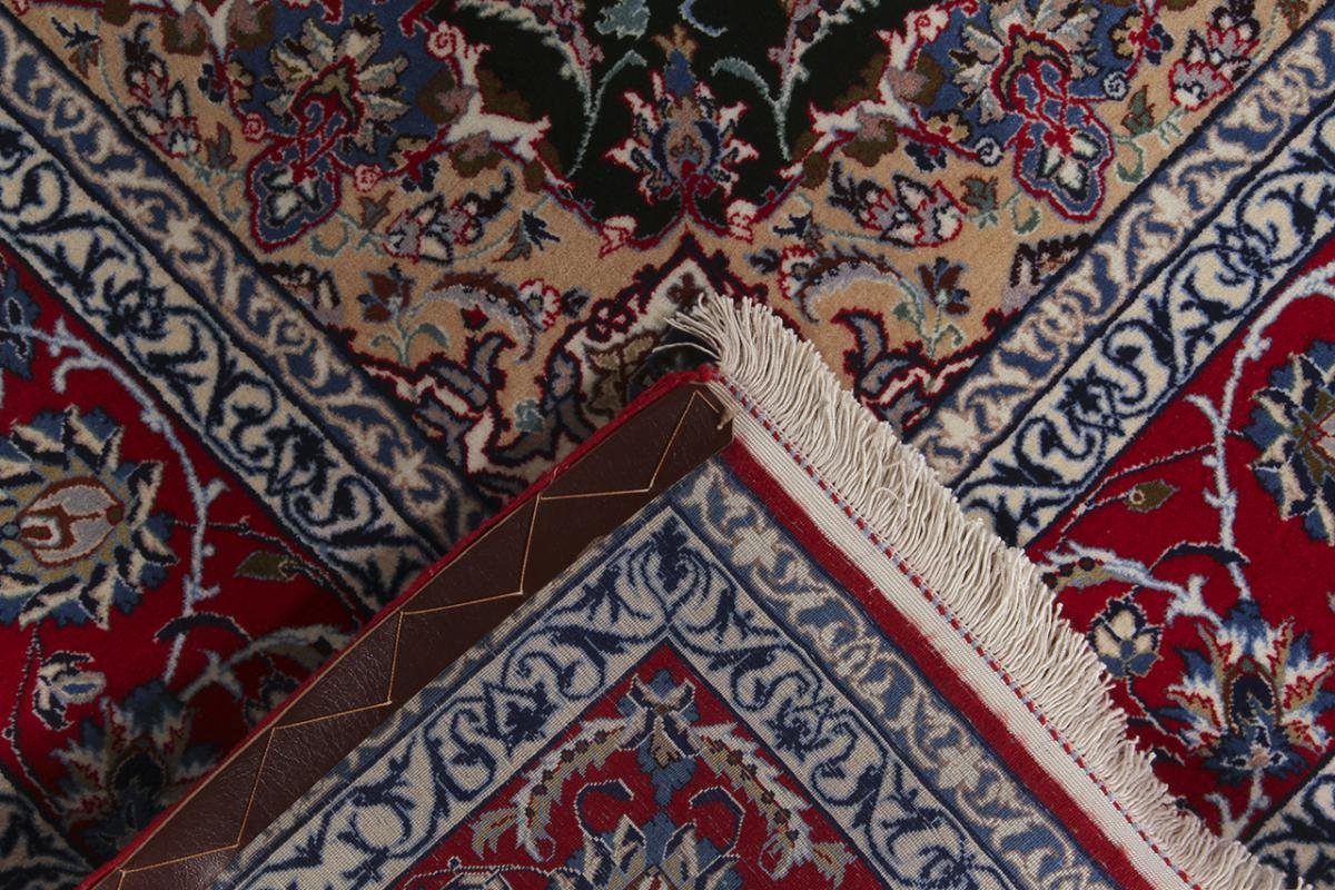 6 Orientteppich Handgeknüpfter Nain mm Isfahan Orientteppich, 154x236 rechteckig, Höhe: Seidenkette Trading,