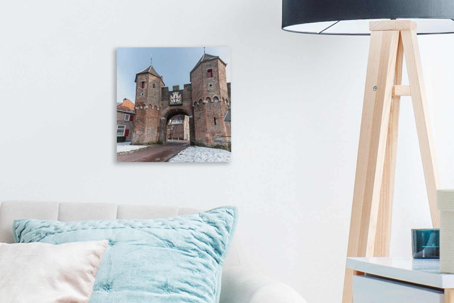 Leinwandbild Wohnzimmer (1 OneMillionCanvasses® St), Niederlande, Schlafzimmer für Bilder - Poort Leinwand Amersfoort -