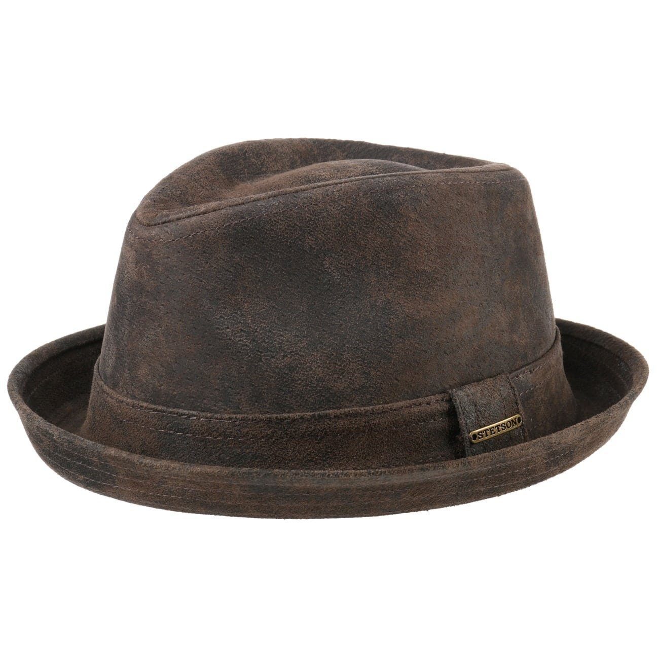 Stetson Trilby Pork Pie aus Leder