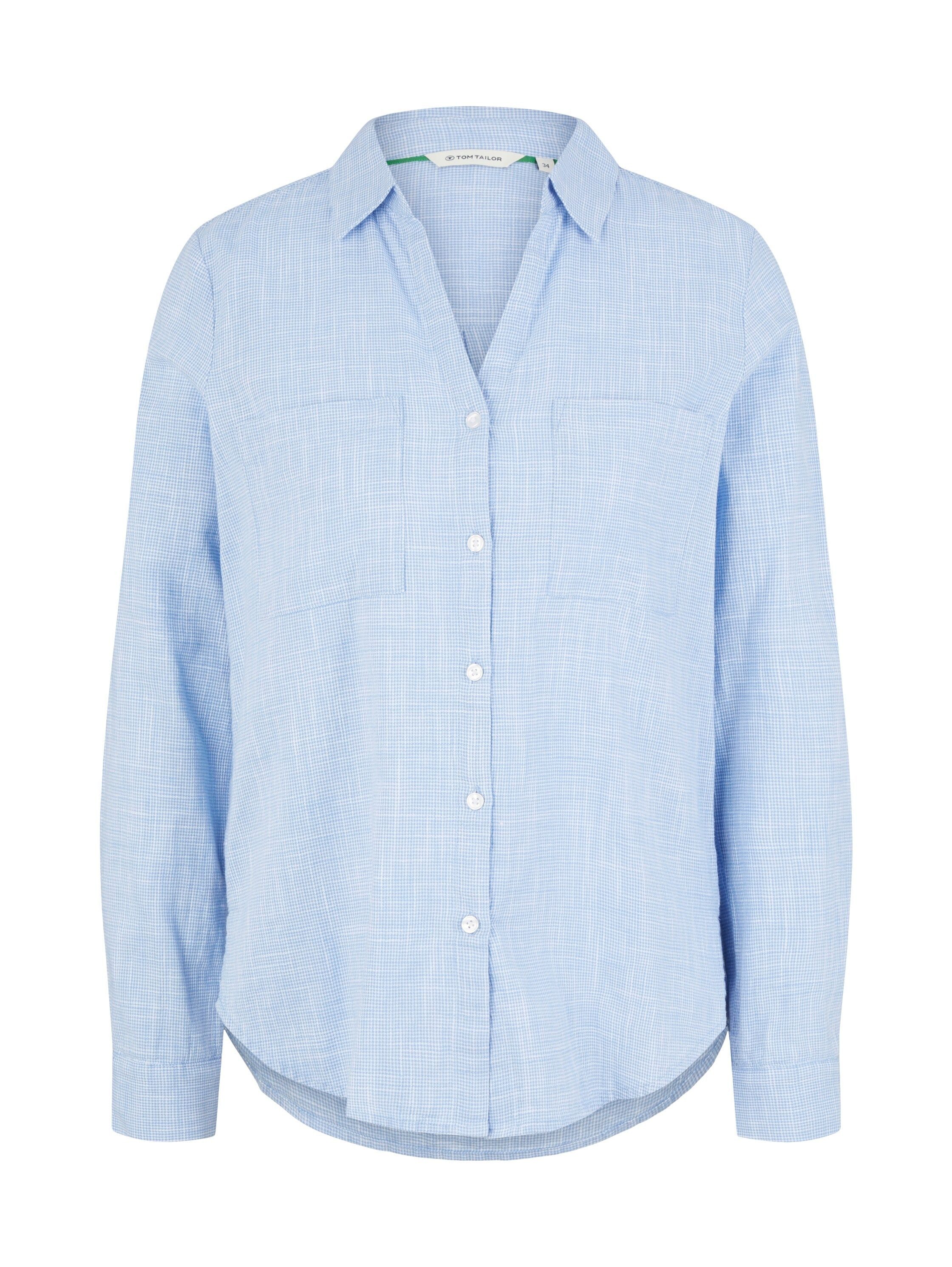 TOM TAILOR Blusenshirt Langarm BLOUSE WITH SLUB STRUCTURE blouse with slub günstig online kaufen