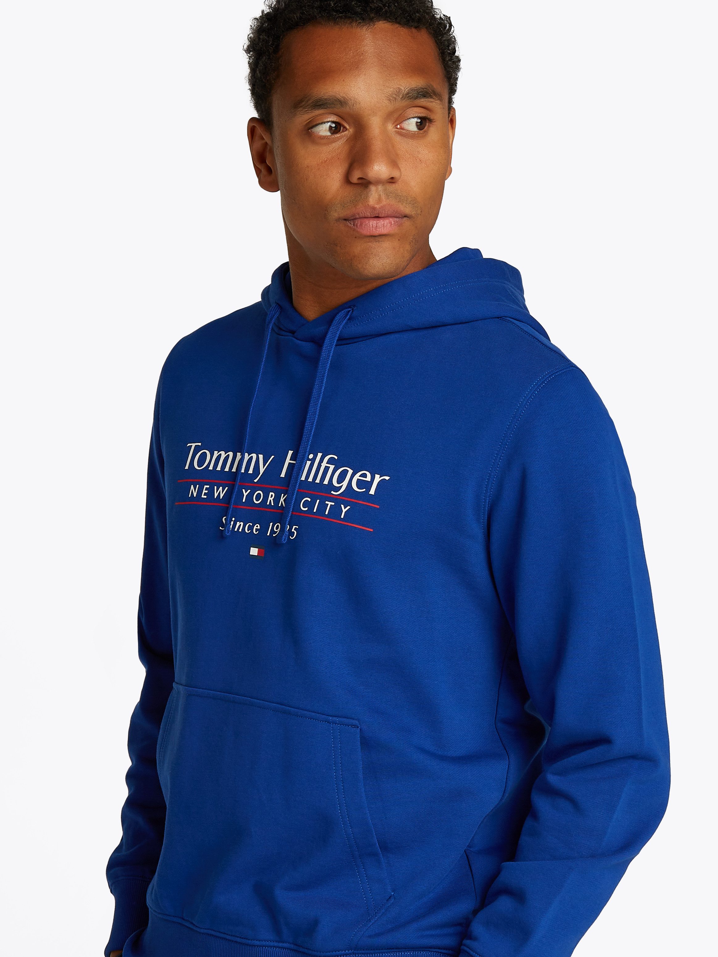 Tommy Hilfiger Hoodie HILFIGER CENTER STACK HOODY mit großem mehrfarbigen P günstig online kaufen