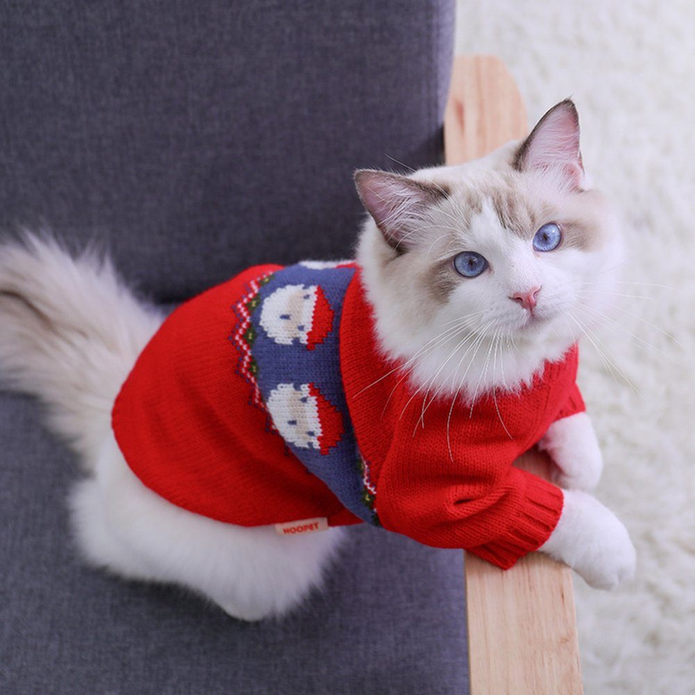 Katde Kleidung pullover Strickwaren Hundewindel Warme Weihnachten Winter Haustier Katze