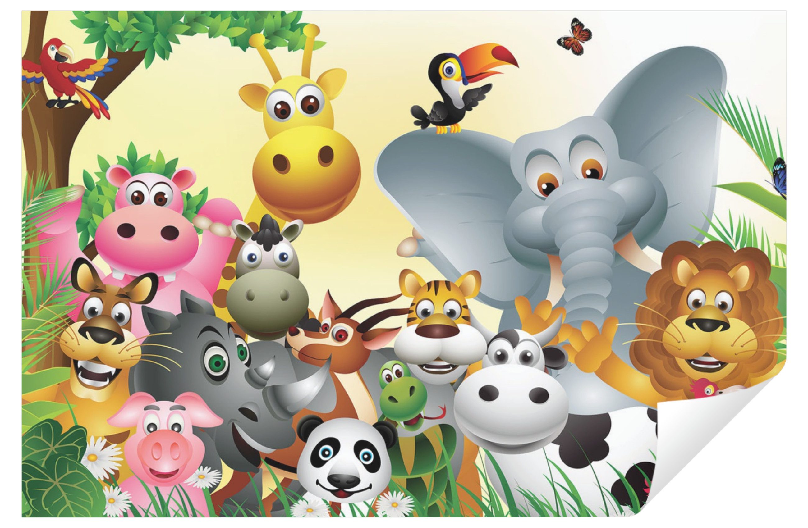 Wallarena Fototapete Kinderzimmer Tiere Wald Dschungel günstig online kaufen