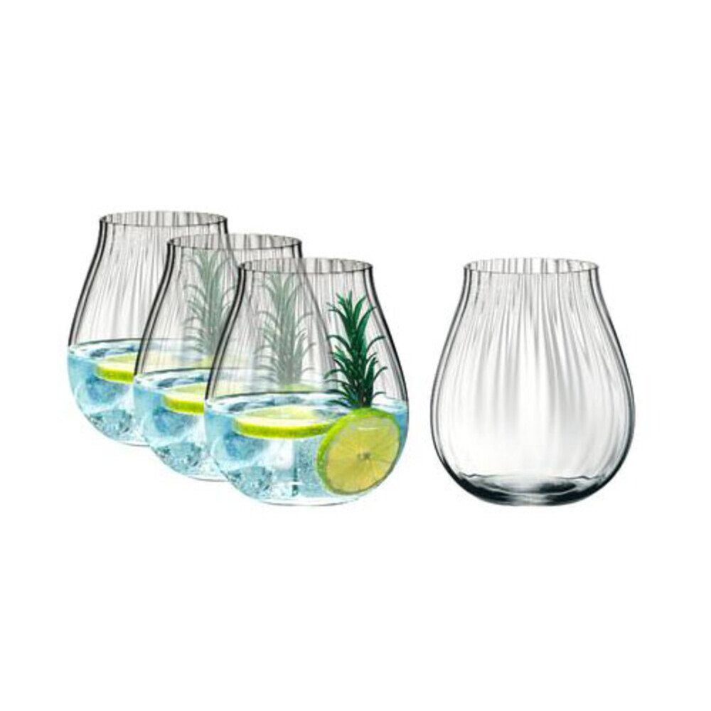 RIEDEL THE WINE GLASS COMPANY Cocktail-Set Gin-Set 4-tlg. Optic O klar, (Set, 4-tlg), Gin-Set, 4-tlg., 0,76 l, Kristallglas, klar